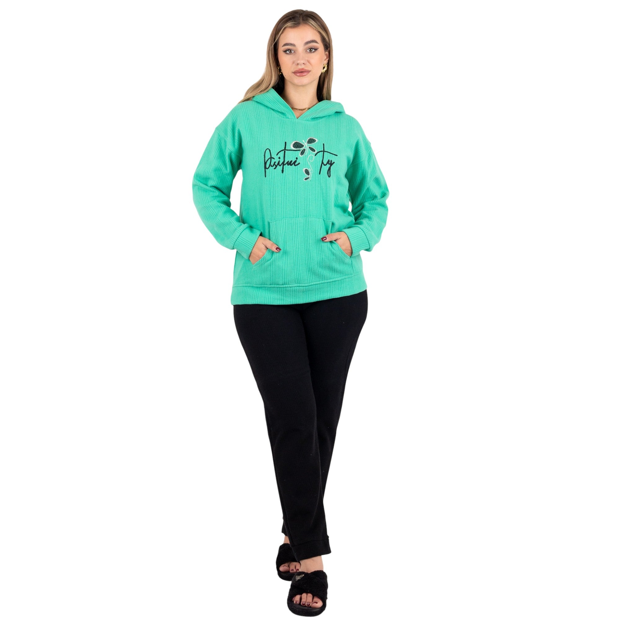 Women’s Jacquard Hoodie  | Cozy Winter Style