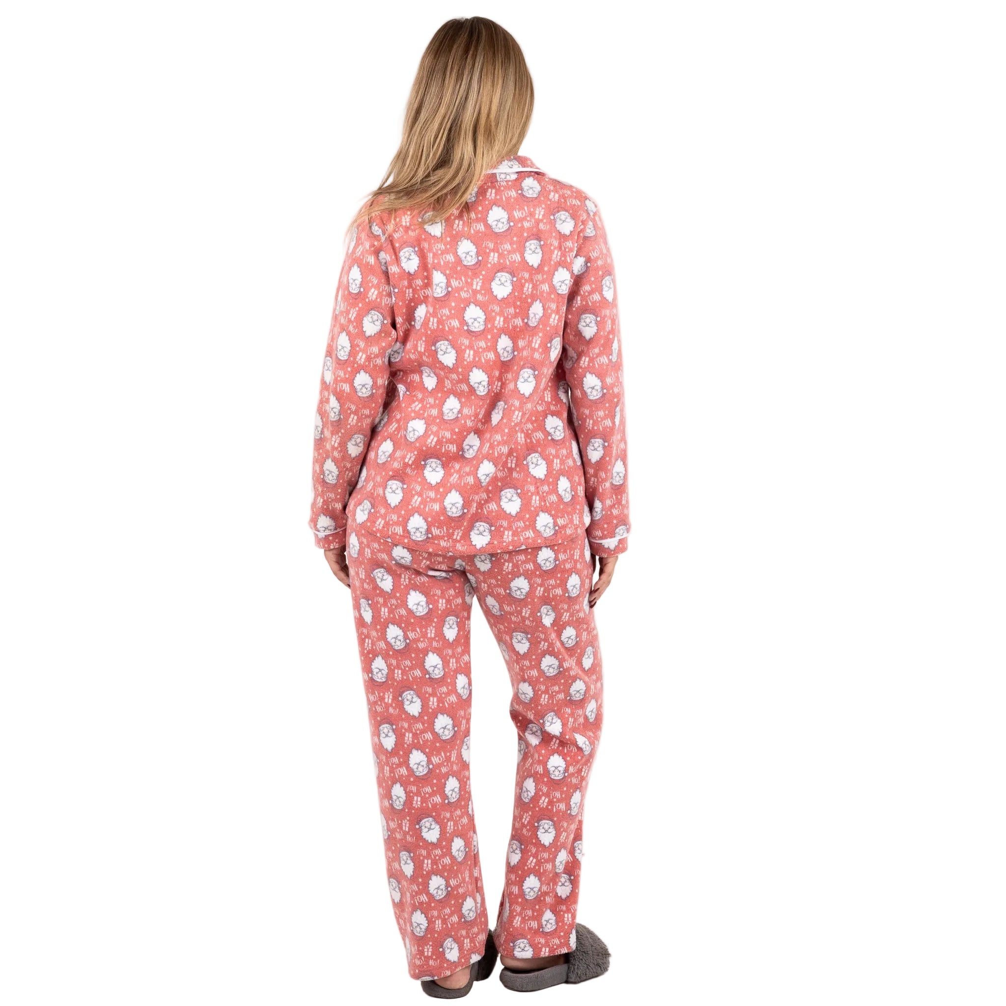 طقم بيجامة طويلة بطبعة كريسماس كلاسيكية