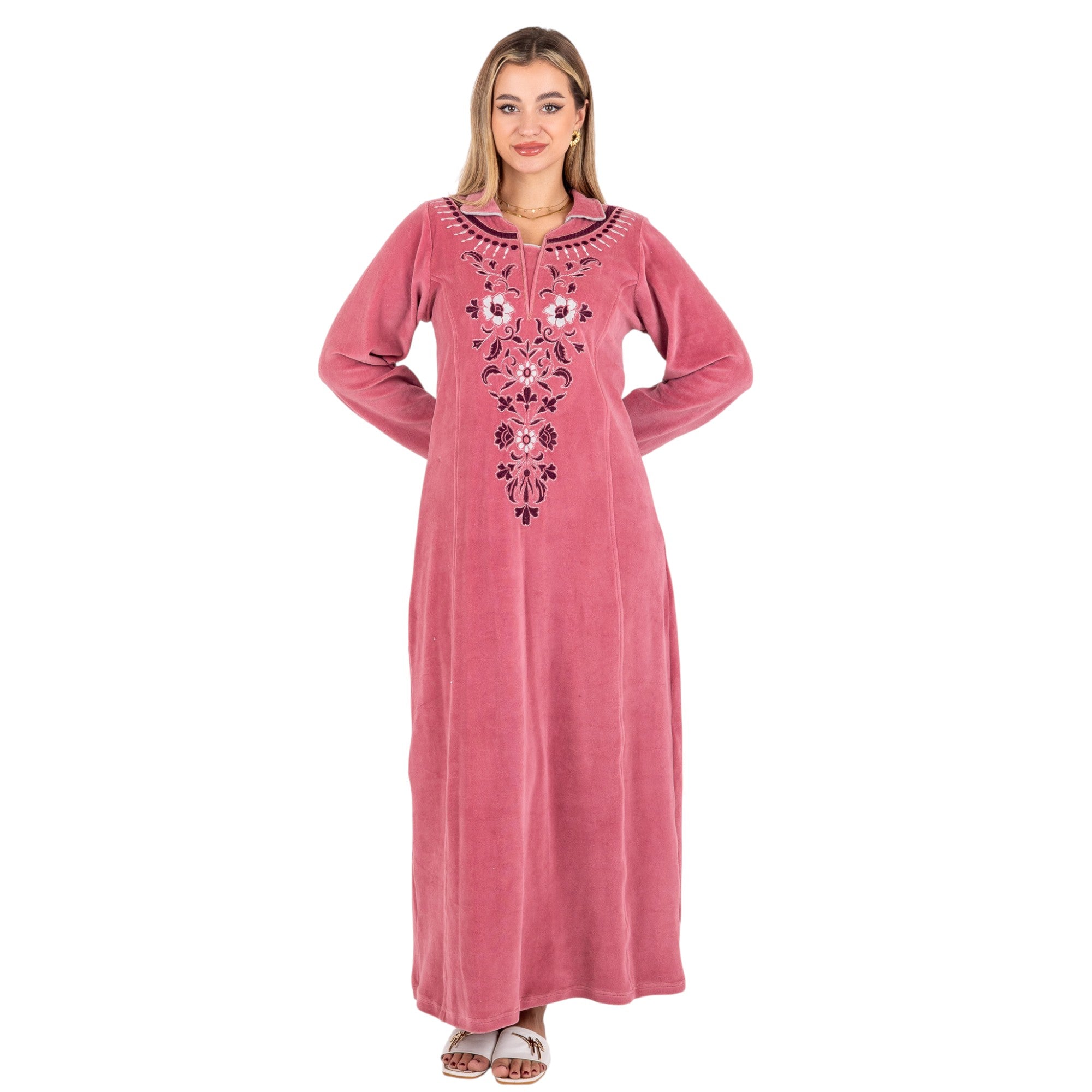 Velvet Embroidered Abaya – Elegant Modest Style