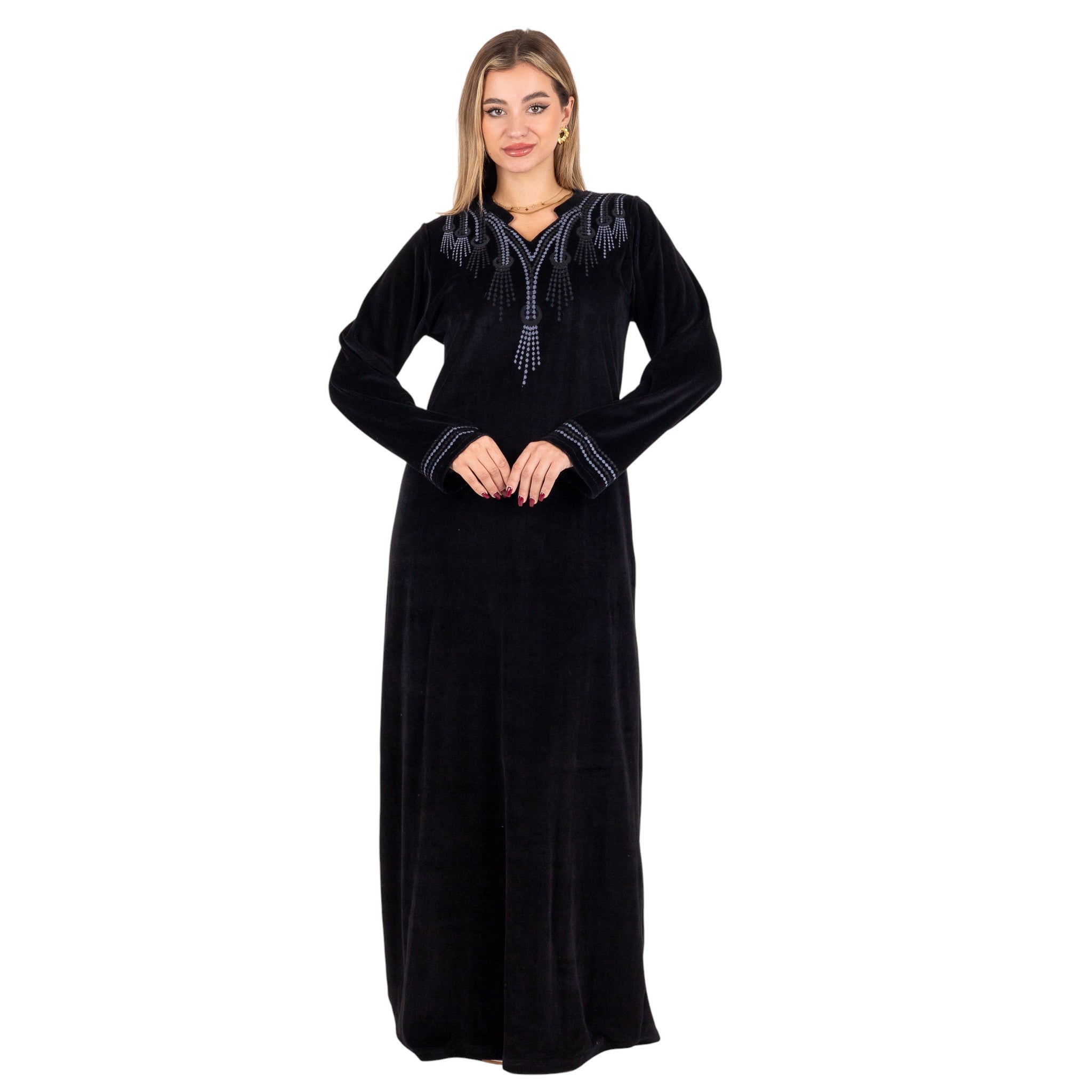 Elegant Beaded Embroidered Abaya
