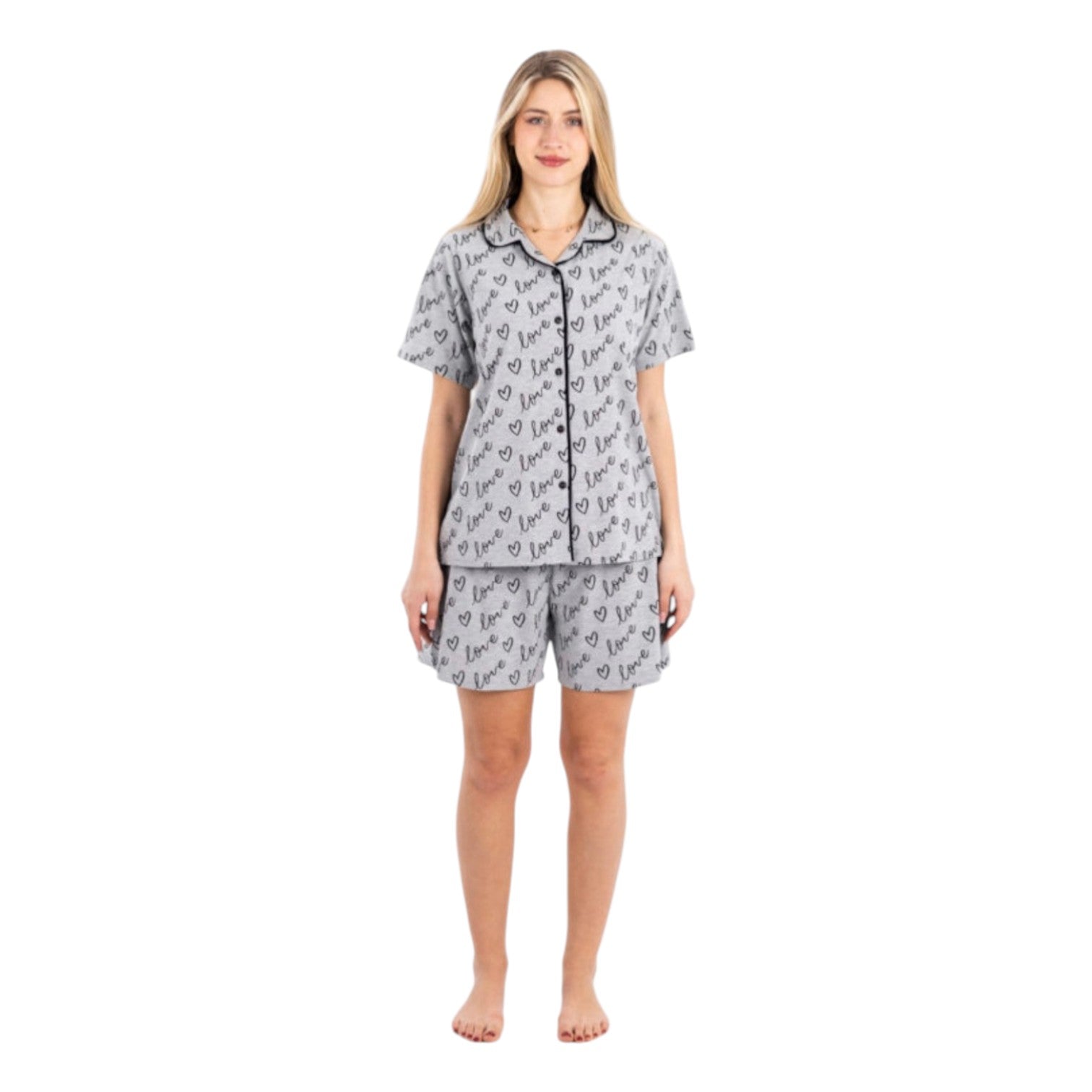 Classic Short Pajama Set with Half Sleeves – Timeless Comfort & Style