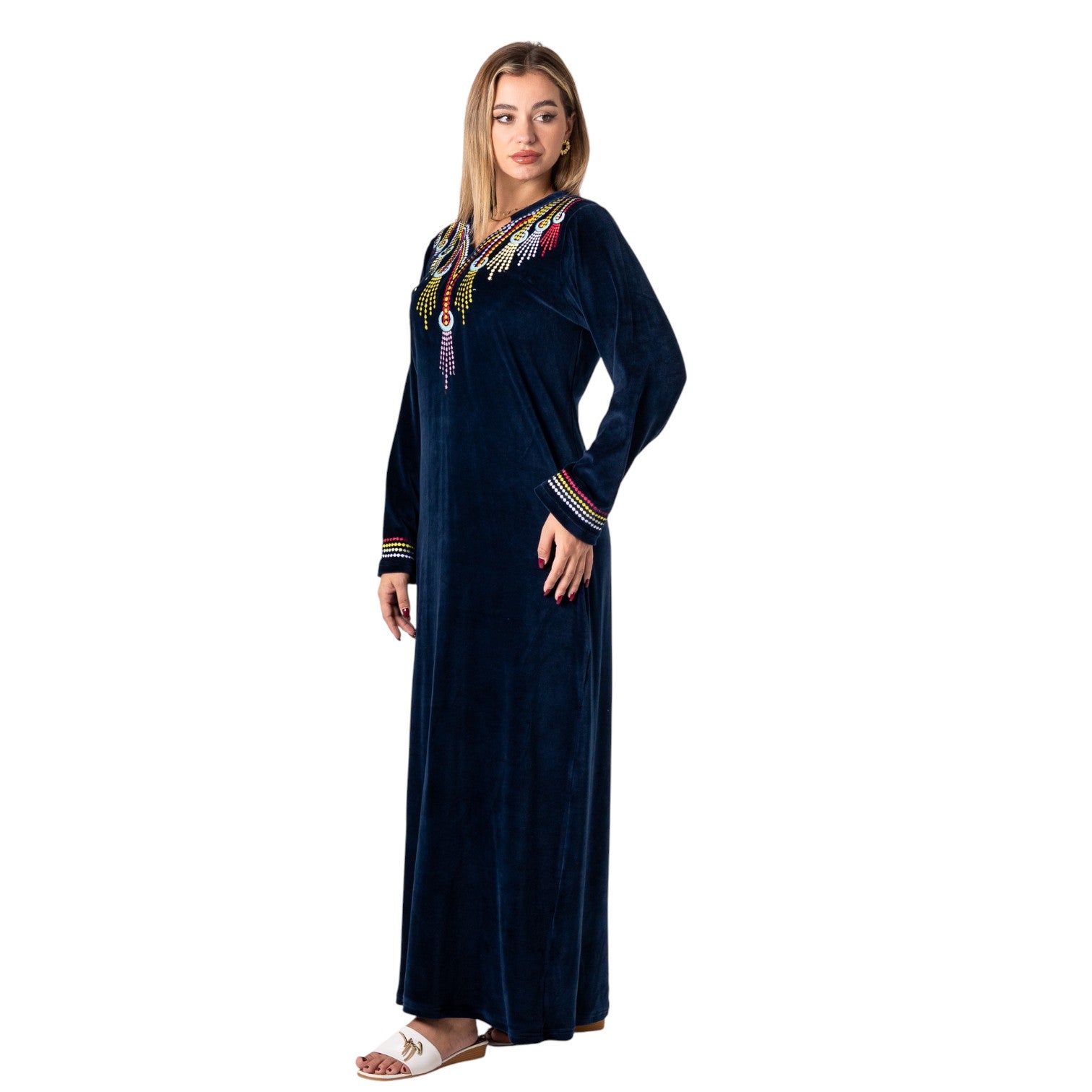 Elegant Beaded Embroidered Abaya