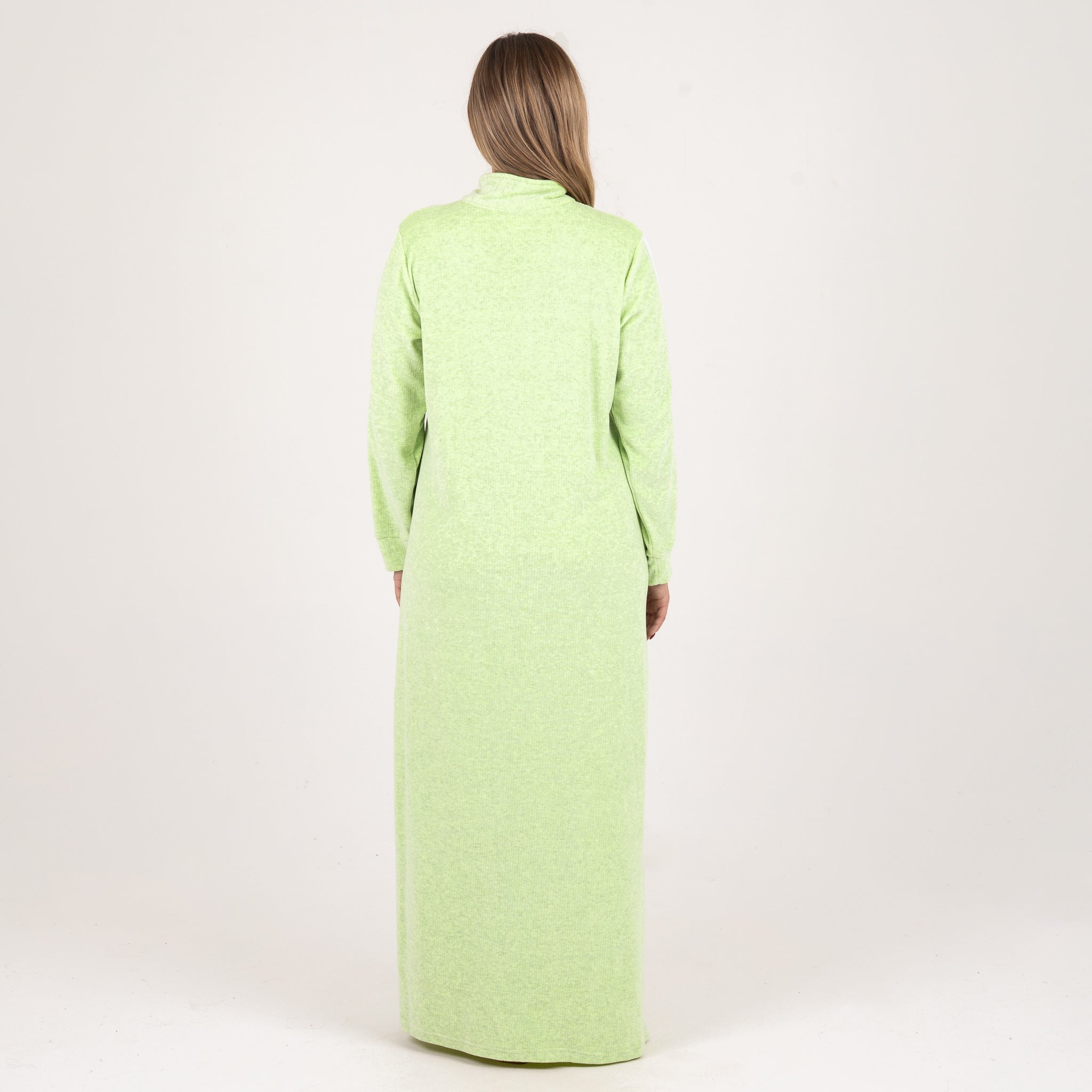 Striped Zip Maxi Abaya