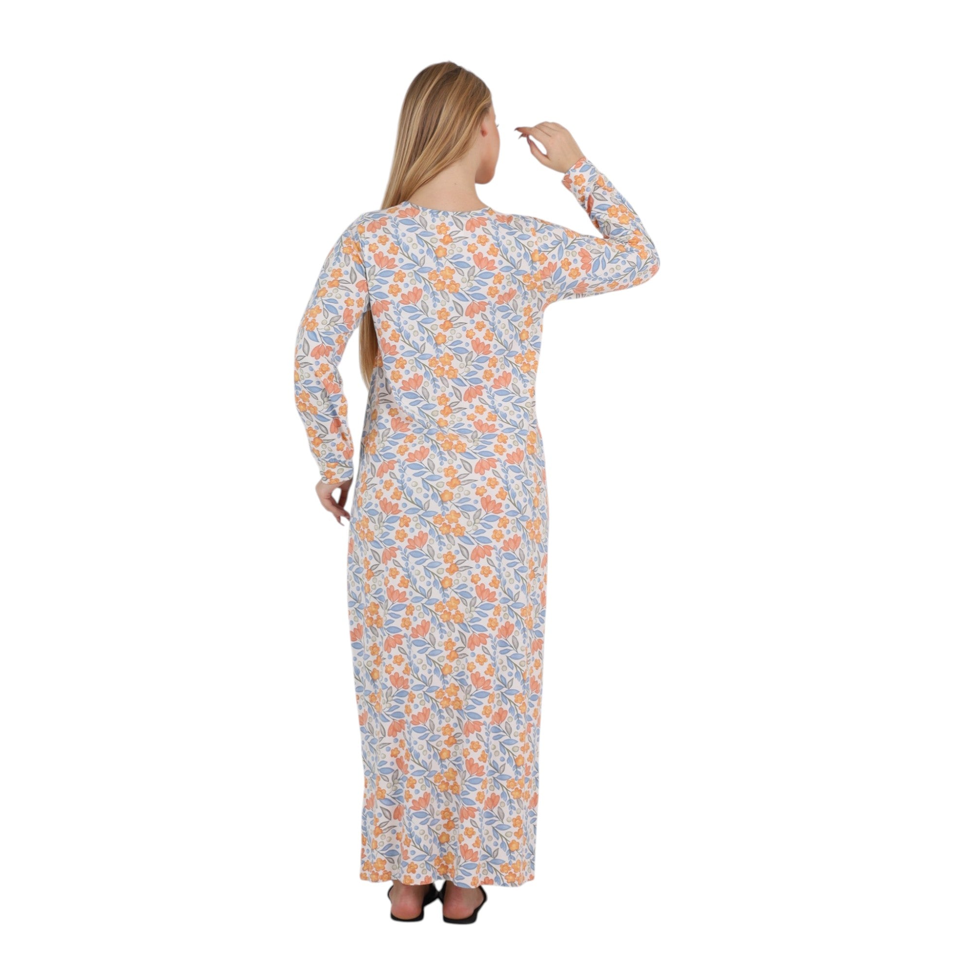 Floral Printed Maxi Abaya