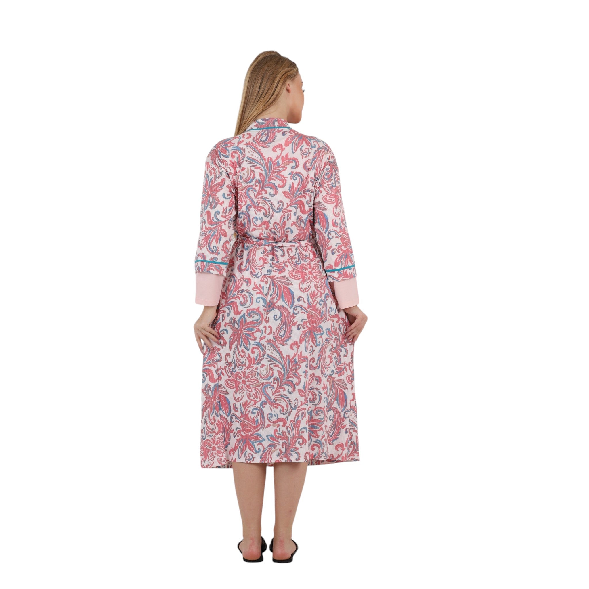 Paisley Belted Long Robe