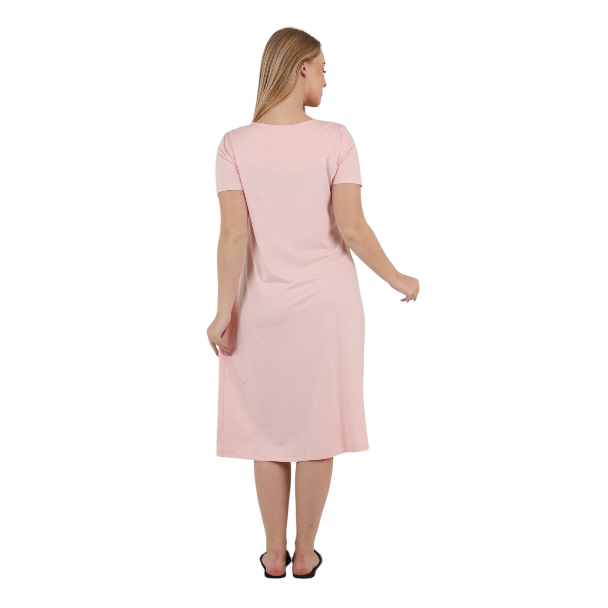 Embroidered Pleated Nightgown