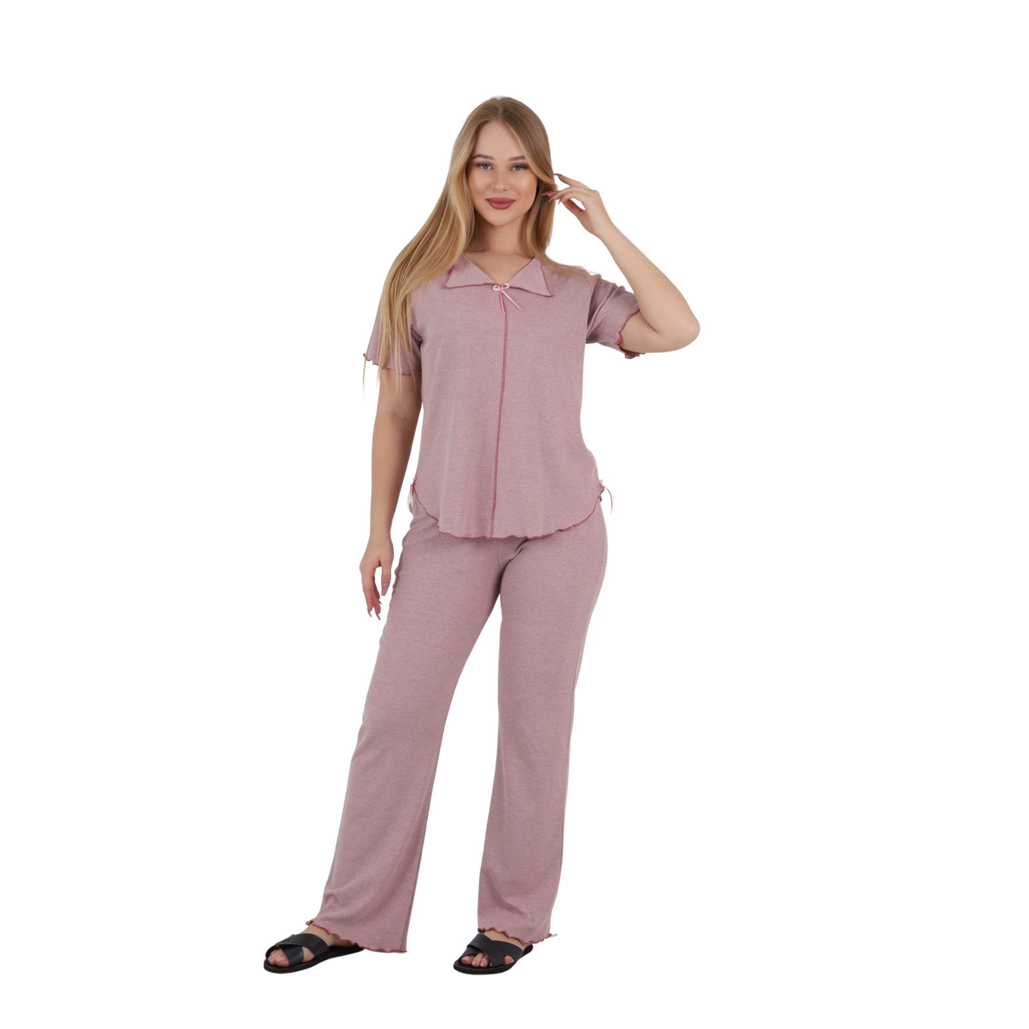 Elegant Relaxed Fit Pajama Set
