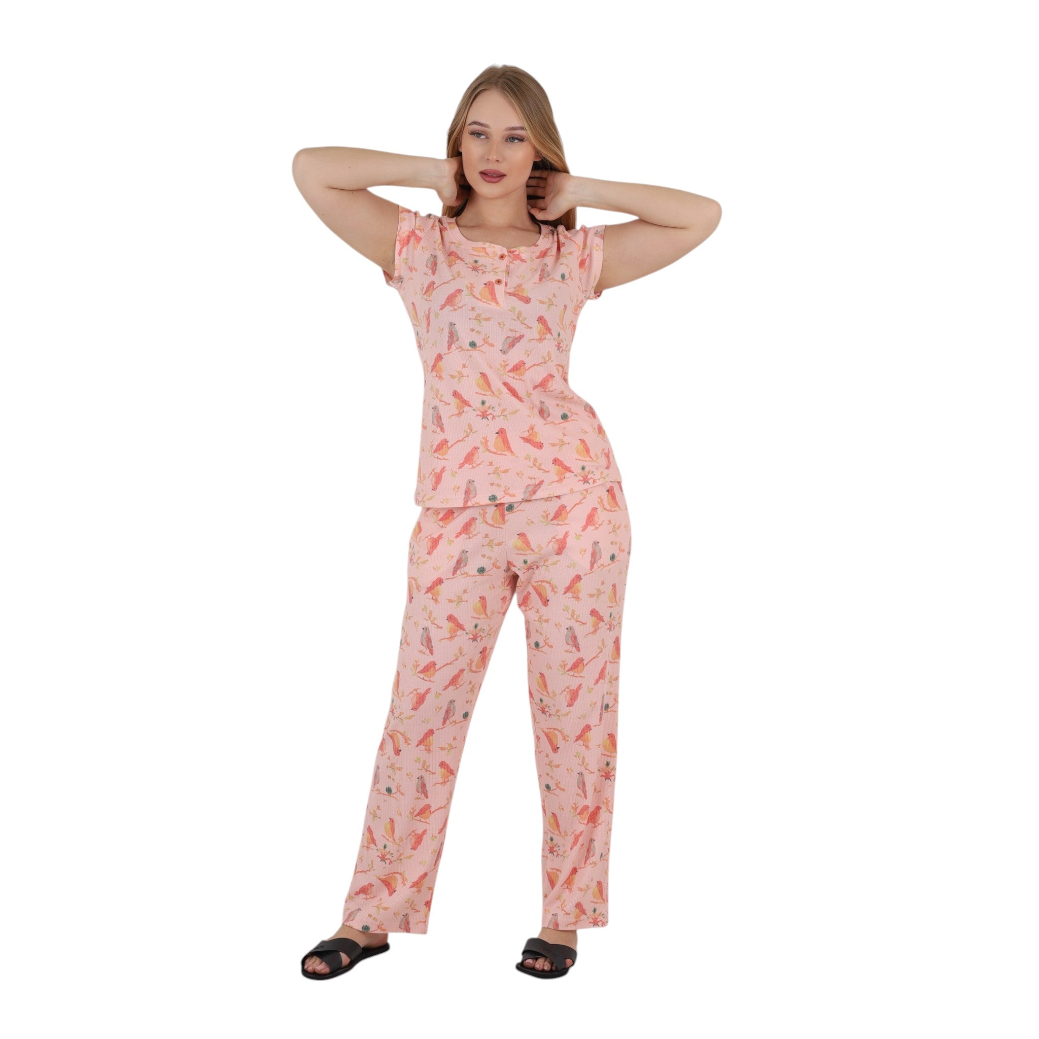 Bird Print Casual Pajama
