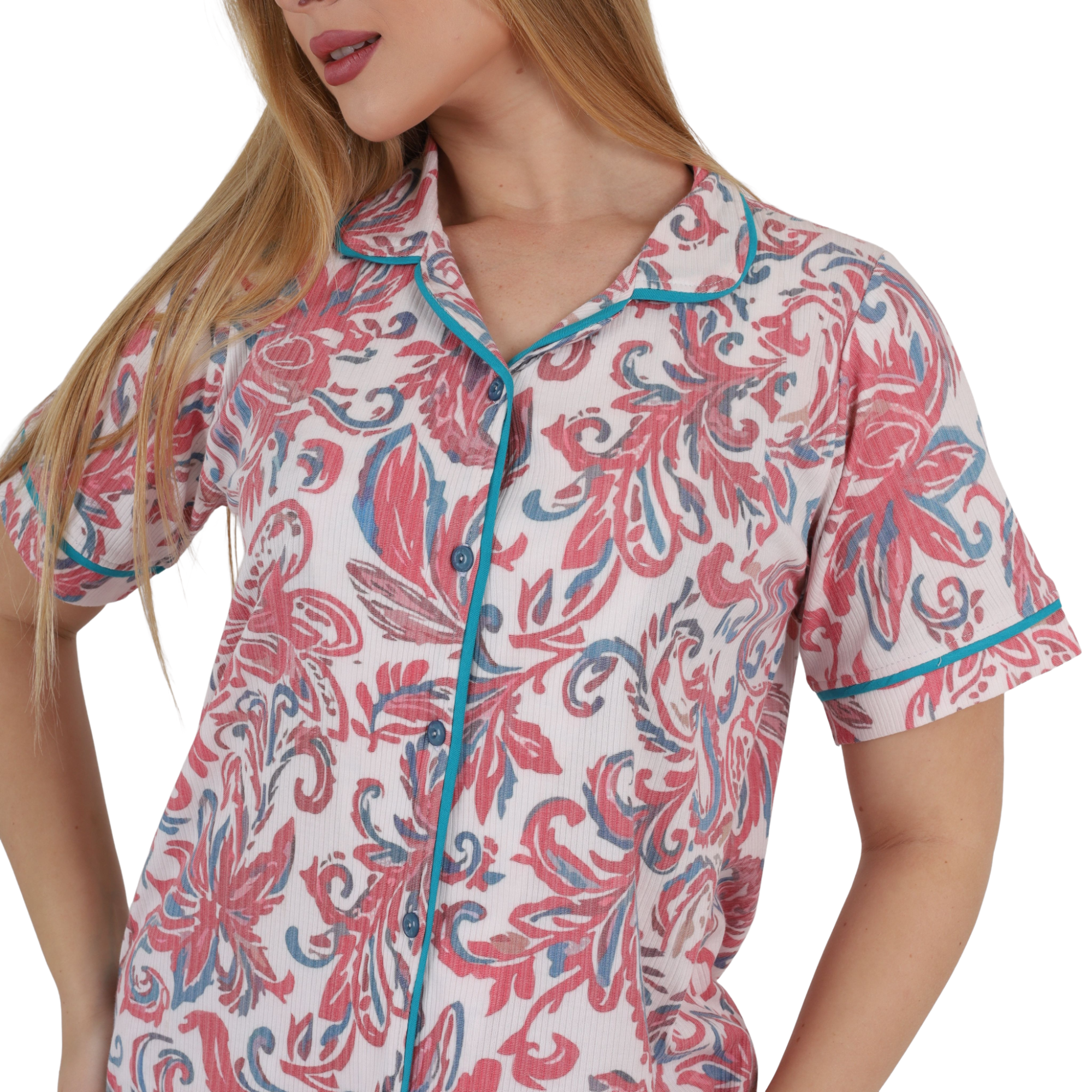 Classic Floral Button-Up Pajama