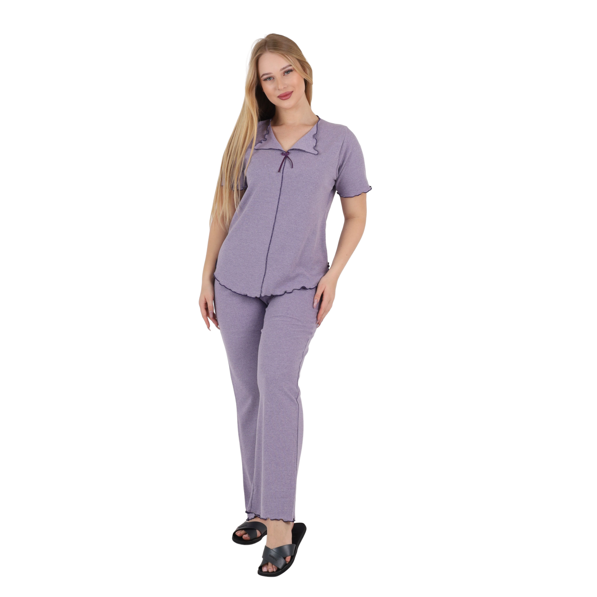 Elegant Relaxed Fit Pajama Set