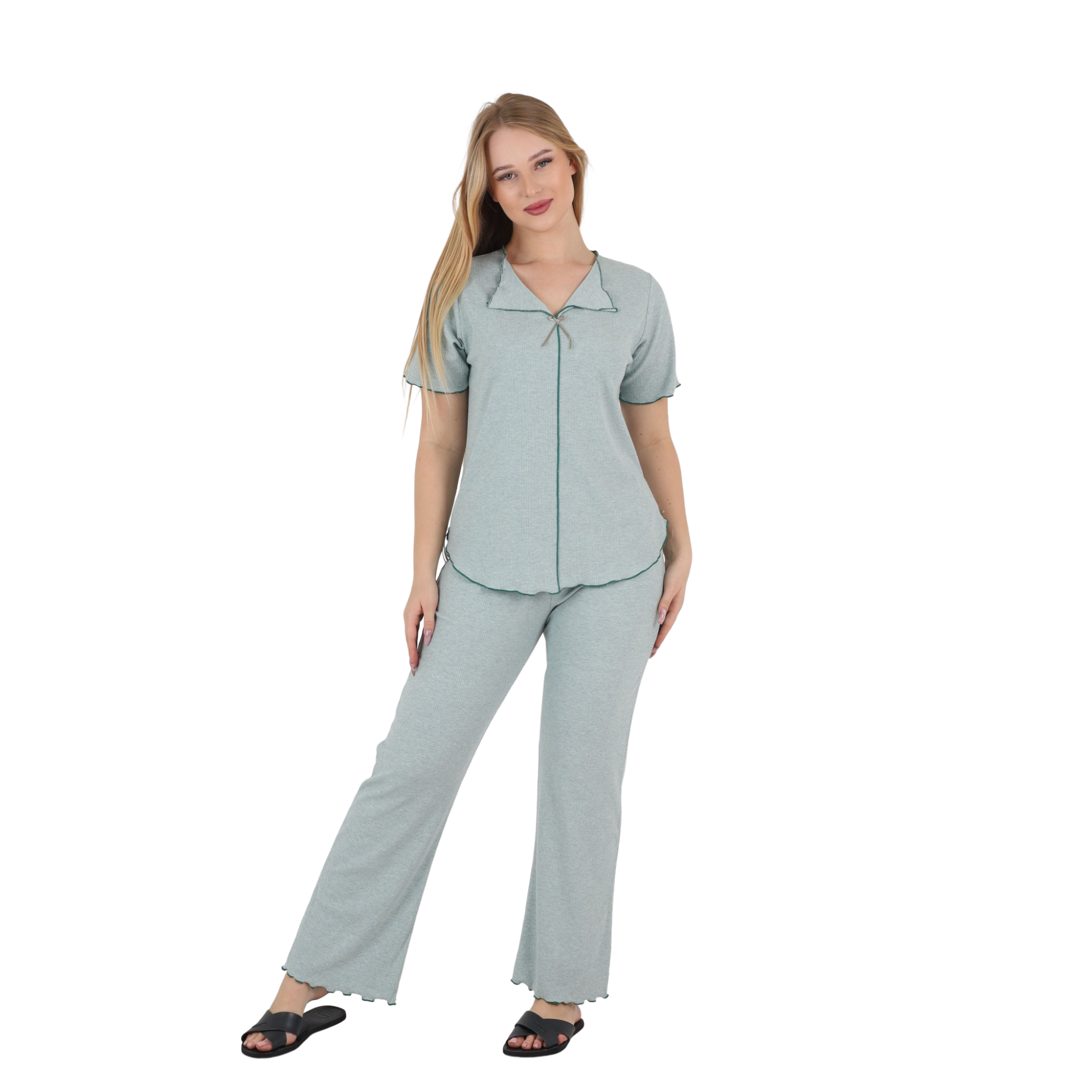 Elegant Relaxed Fit Pajama Set