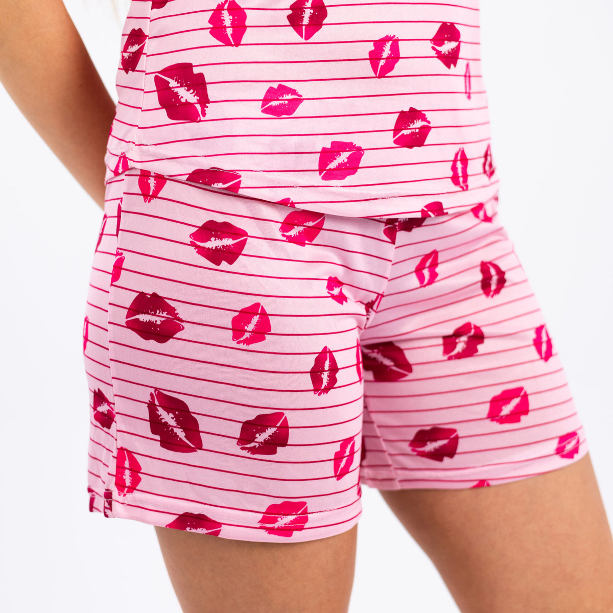 Pink Kisses Short Pajama Set