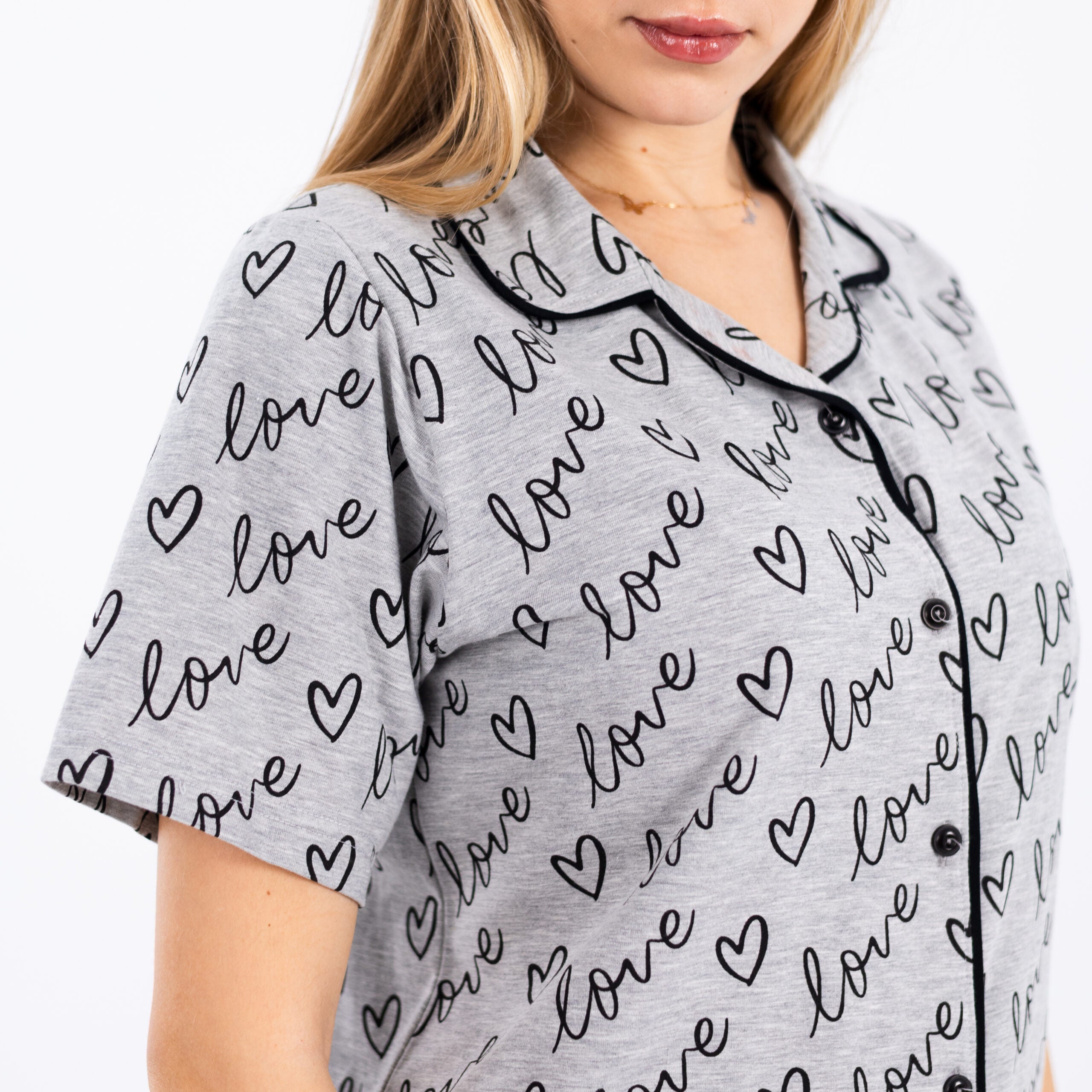 Classic Short Pajama Set with Half Sleeves – Timeless Comfort & Style