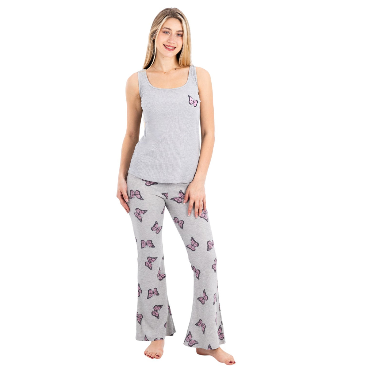 Butterfly Print Pajama Set