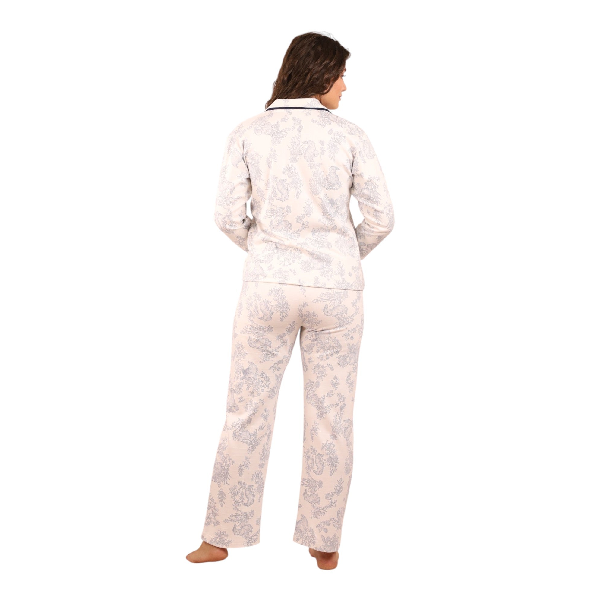 Classic Printed Buttoned Pajama Set | FW26