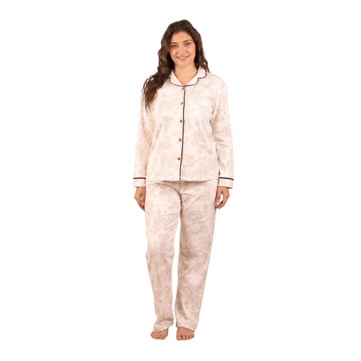 Classic Printed Buttoned Pajama Set | FW26