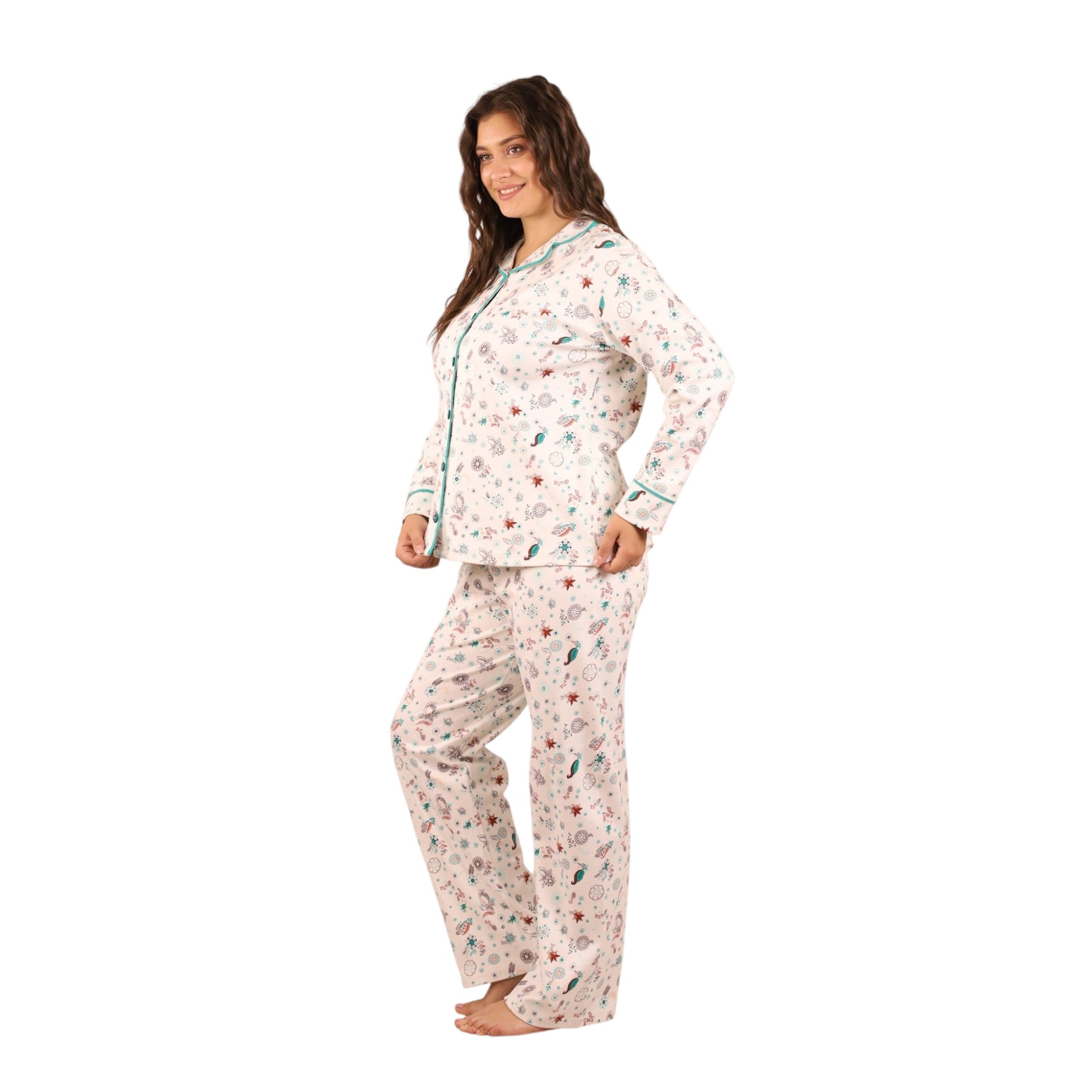 Printed Buttoned Pajama Set | FW26
