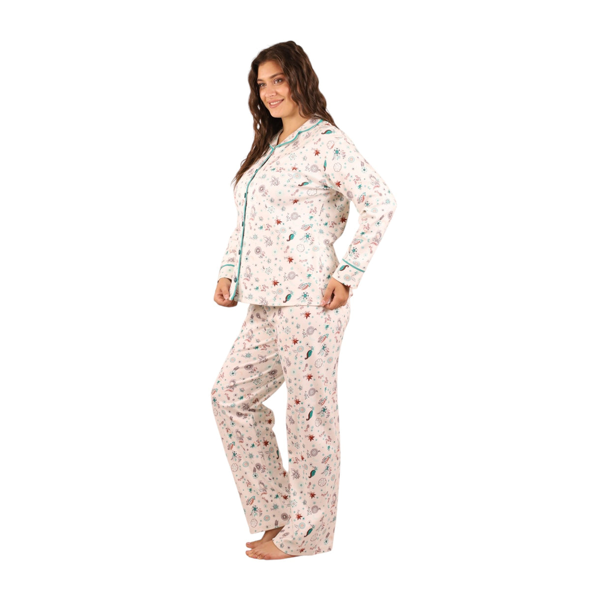 Classic Printed Buttoned Pajama Set | FW26