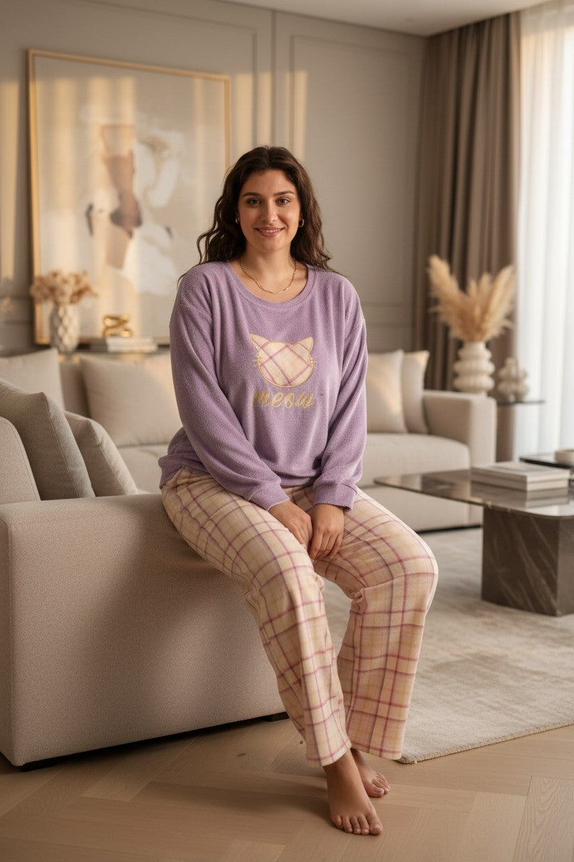 Plaid Pants Pajama Set | FW26