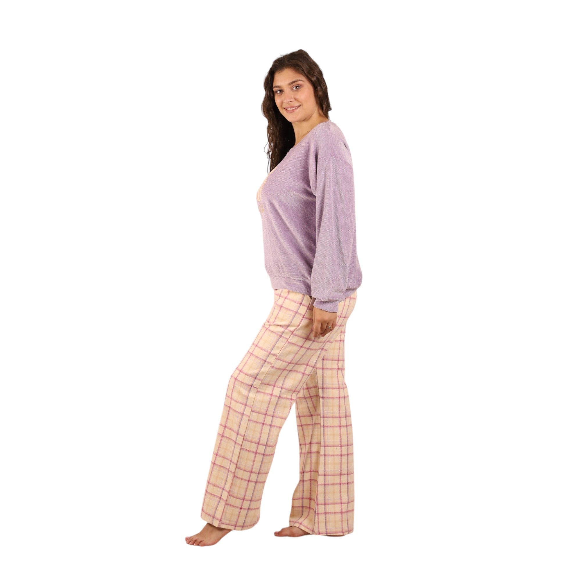 Plaid Pants Pajama Set | FW26