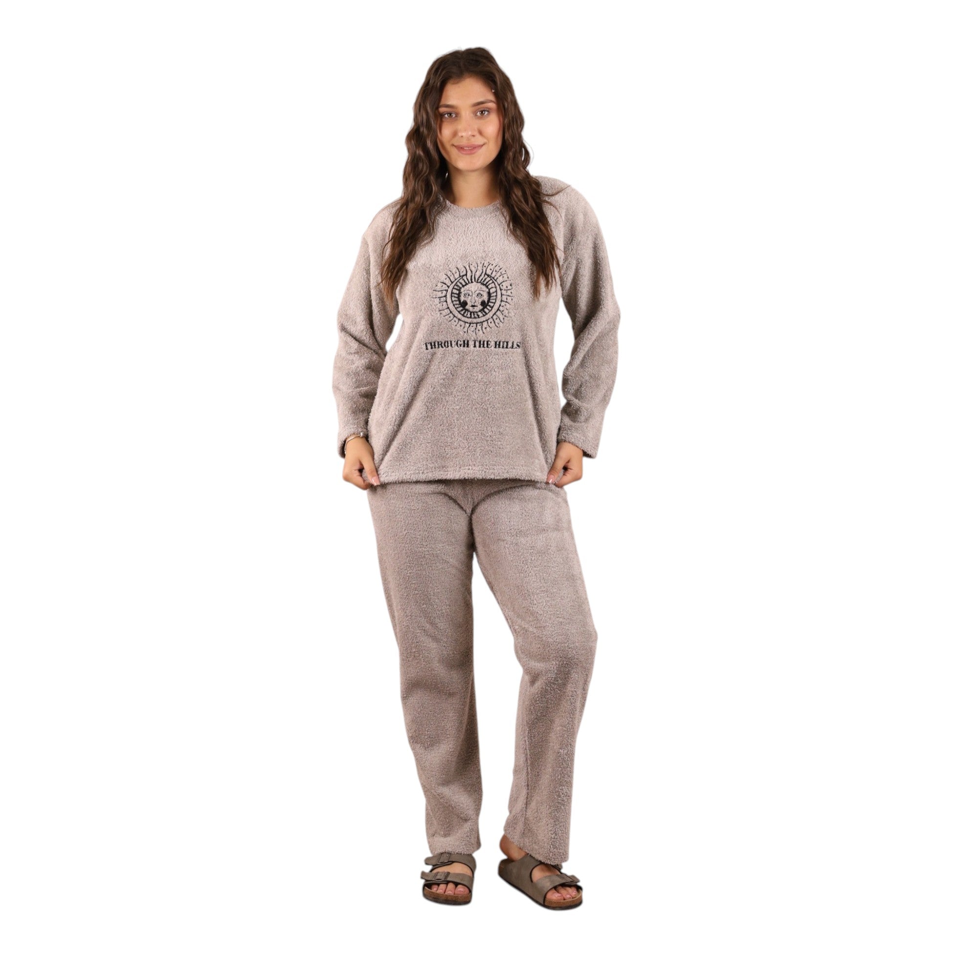 Sunburst Embroidered Pajama Set | FW26