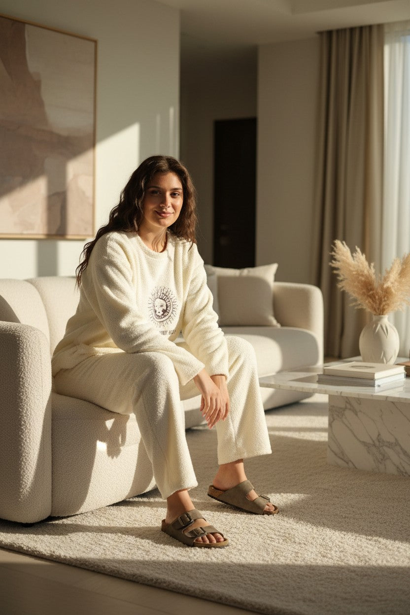 Sunburst Embroidered Pajama Set | FW26