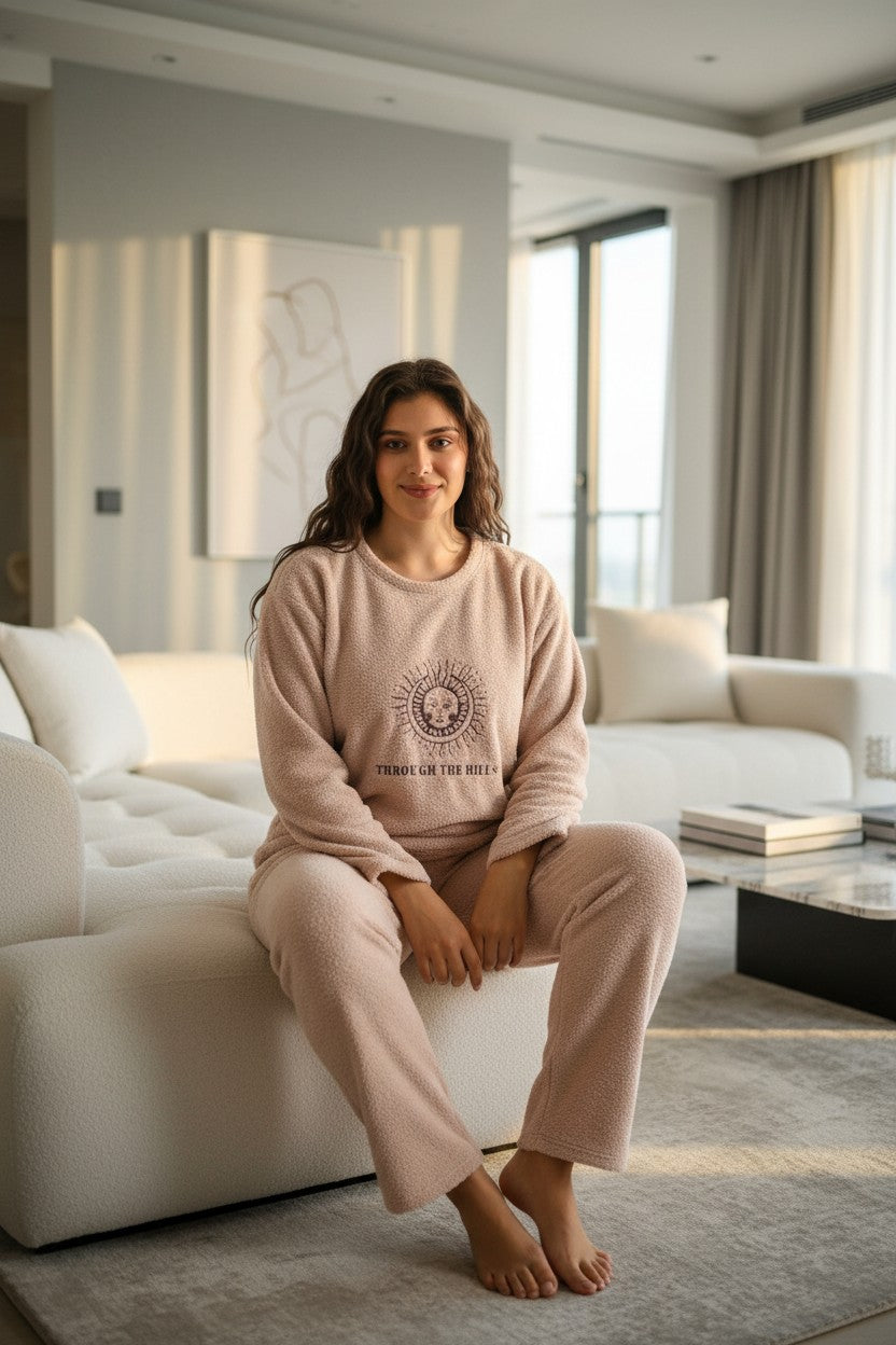 Sunburst Embroidered Pajama Set | FW26