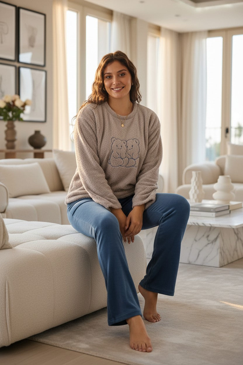 Fleece Bear Pajama Set | FW26