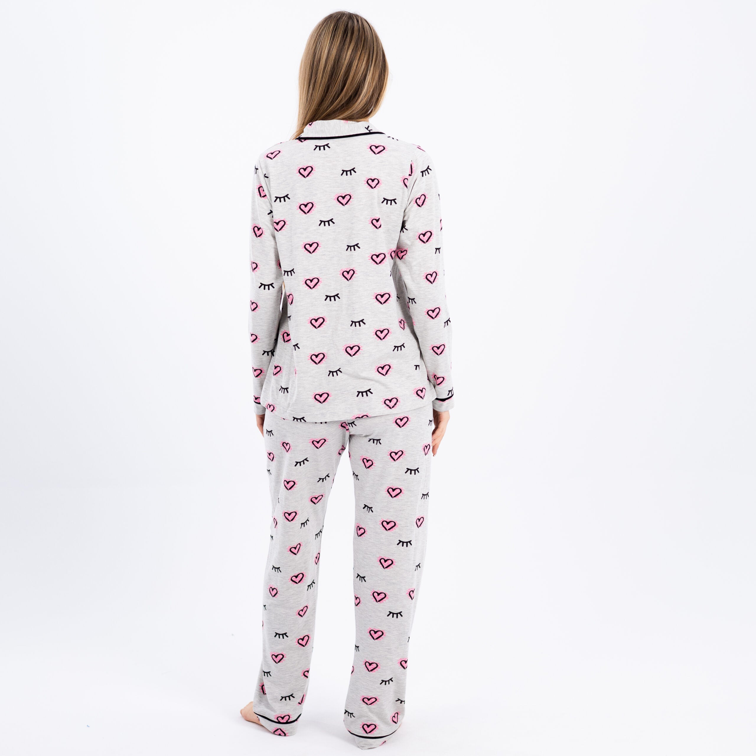 Classic Printed Long Sleeve Pajama Set