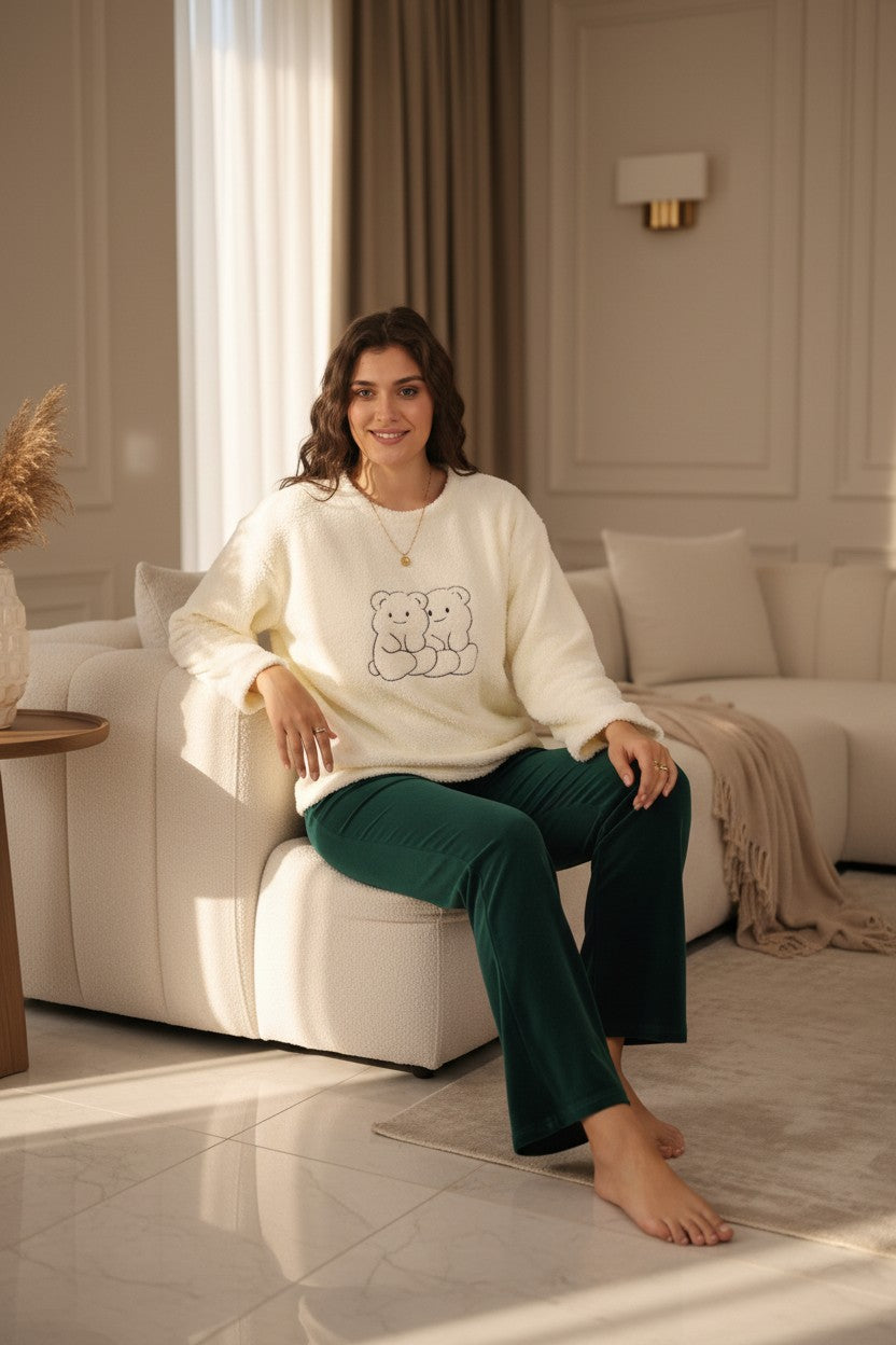 Fleece Bear Pajama Set | FW26