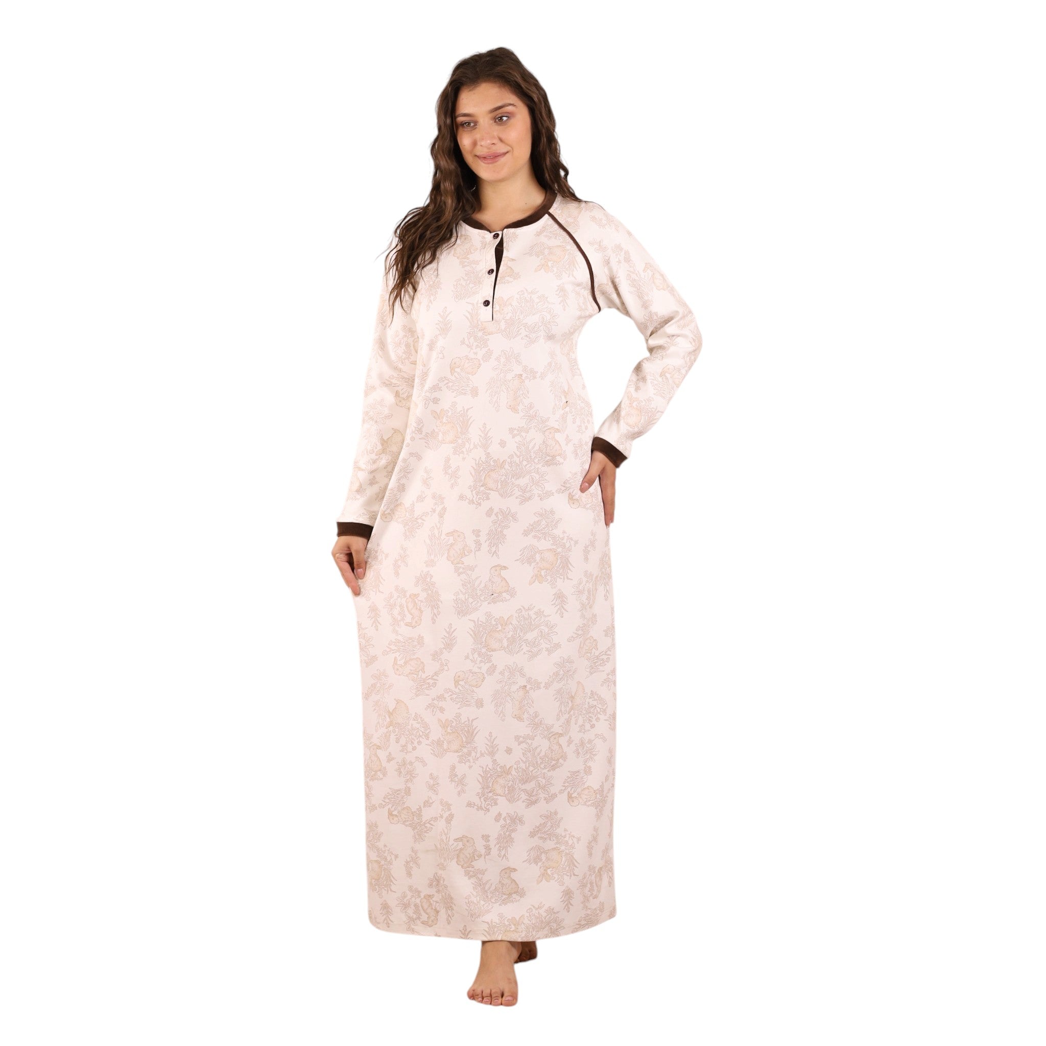 Elegant Printed Long Abaya | FW26