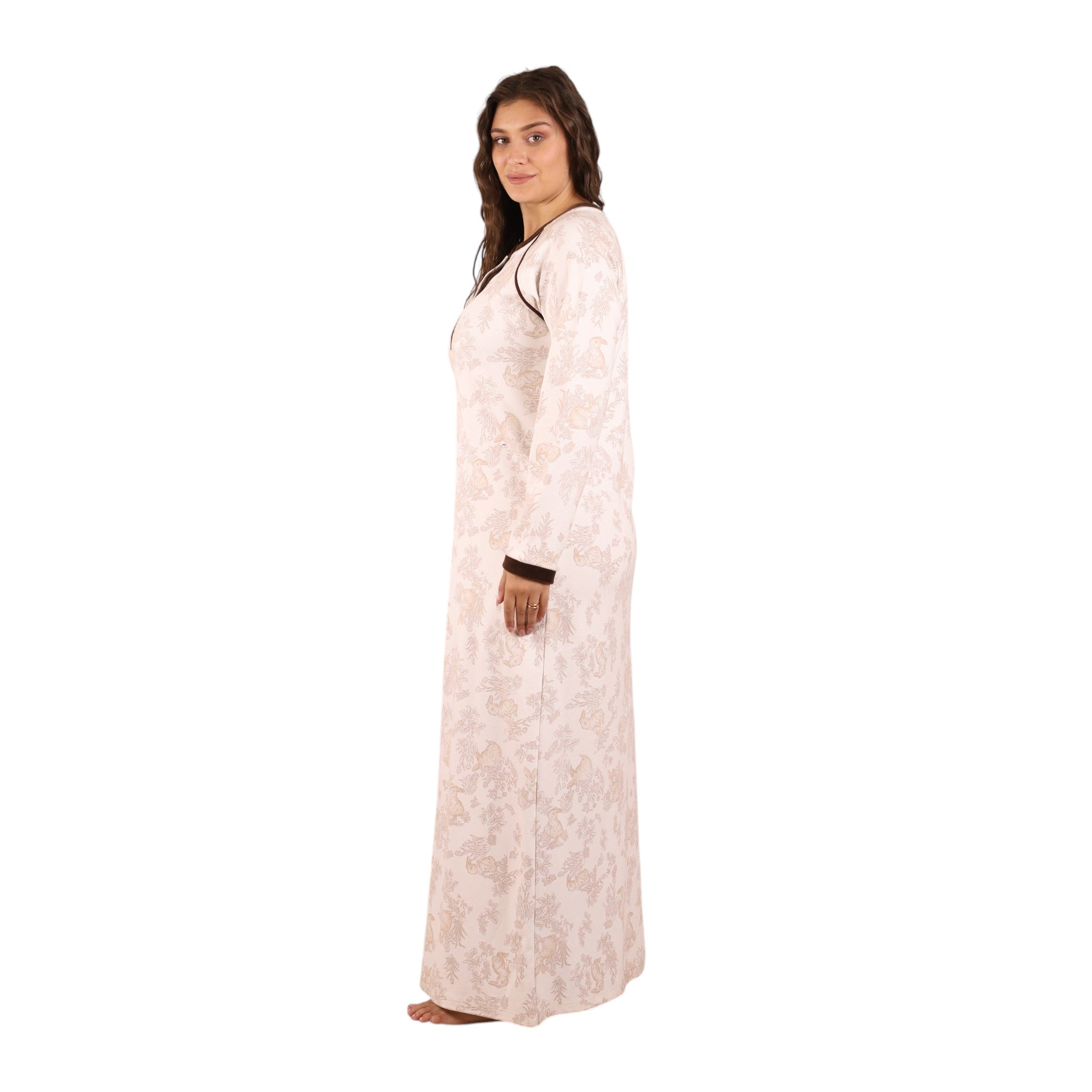 Elegant Printed Long Abaya | FW26