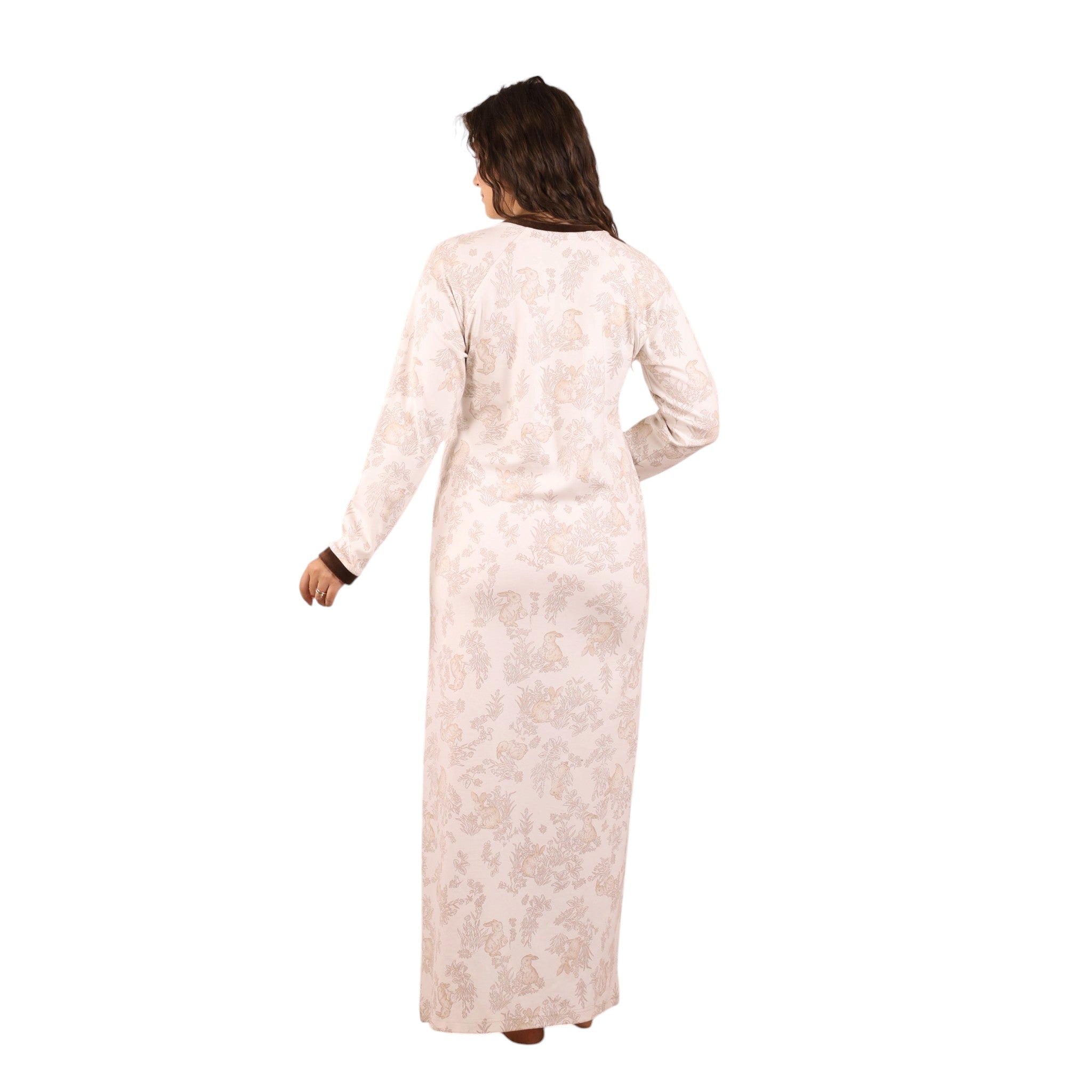 Elegant Printed Long Abaya | FW26