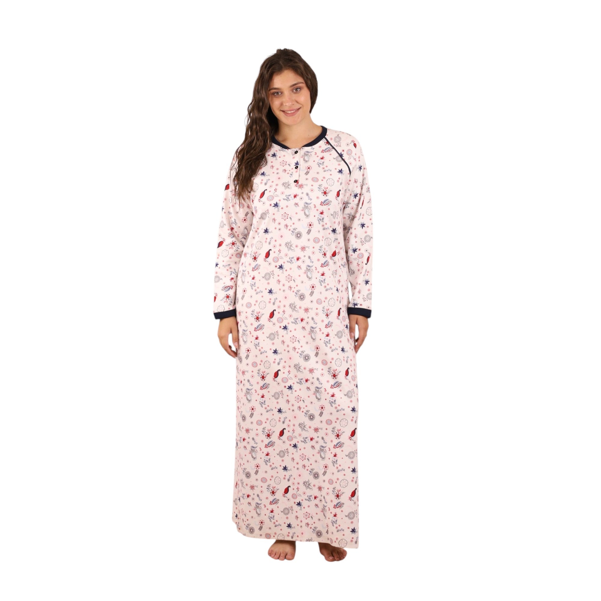 Elegant Printed Charm Nightgown | FW26
