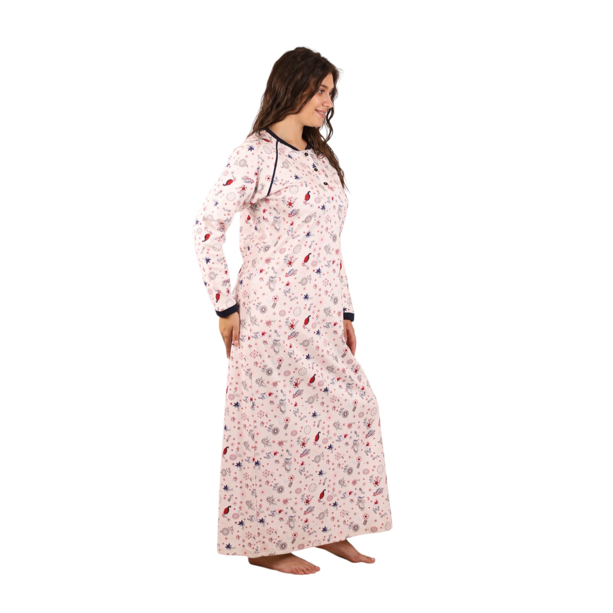 Elegant Printed Charm Nightgown | FW26
