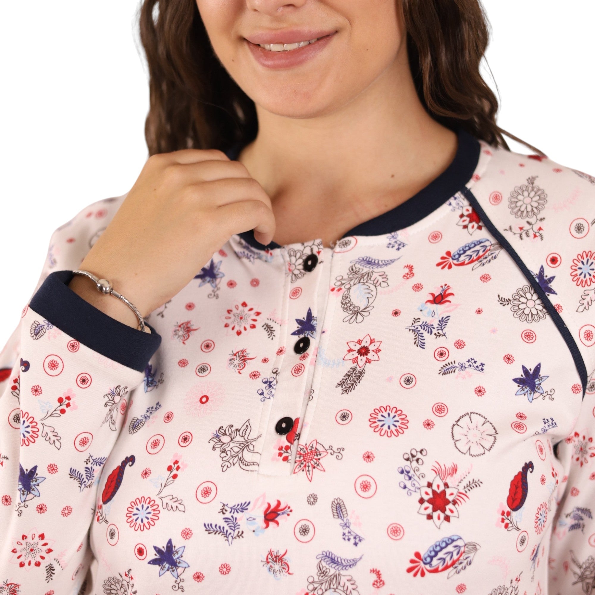 Elegant Printed Charm Nightgown | FW26