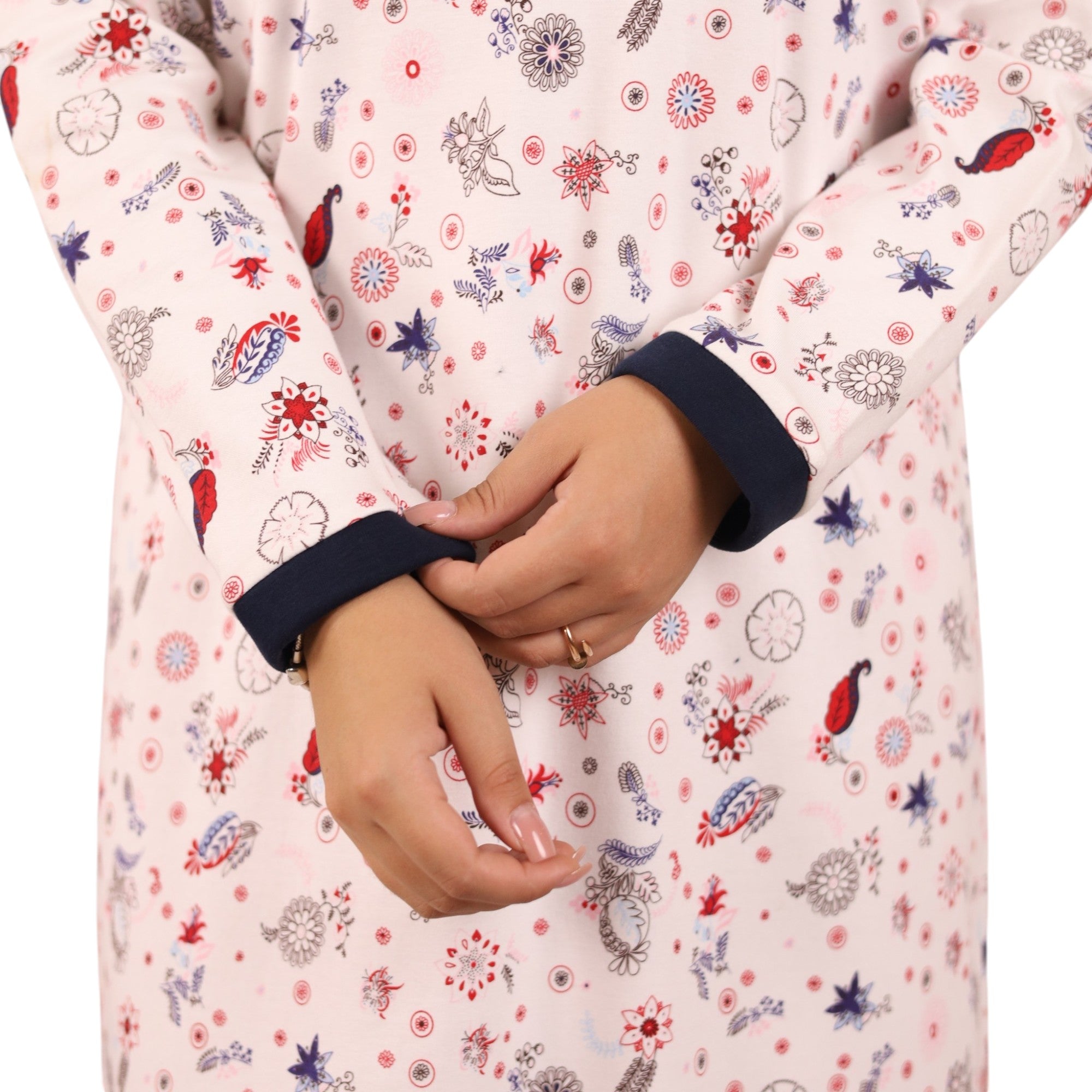 Elegant Printed Charm Nightgown | FW26