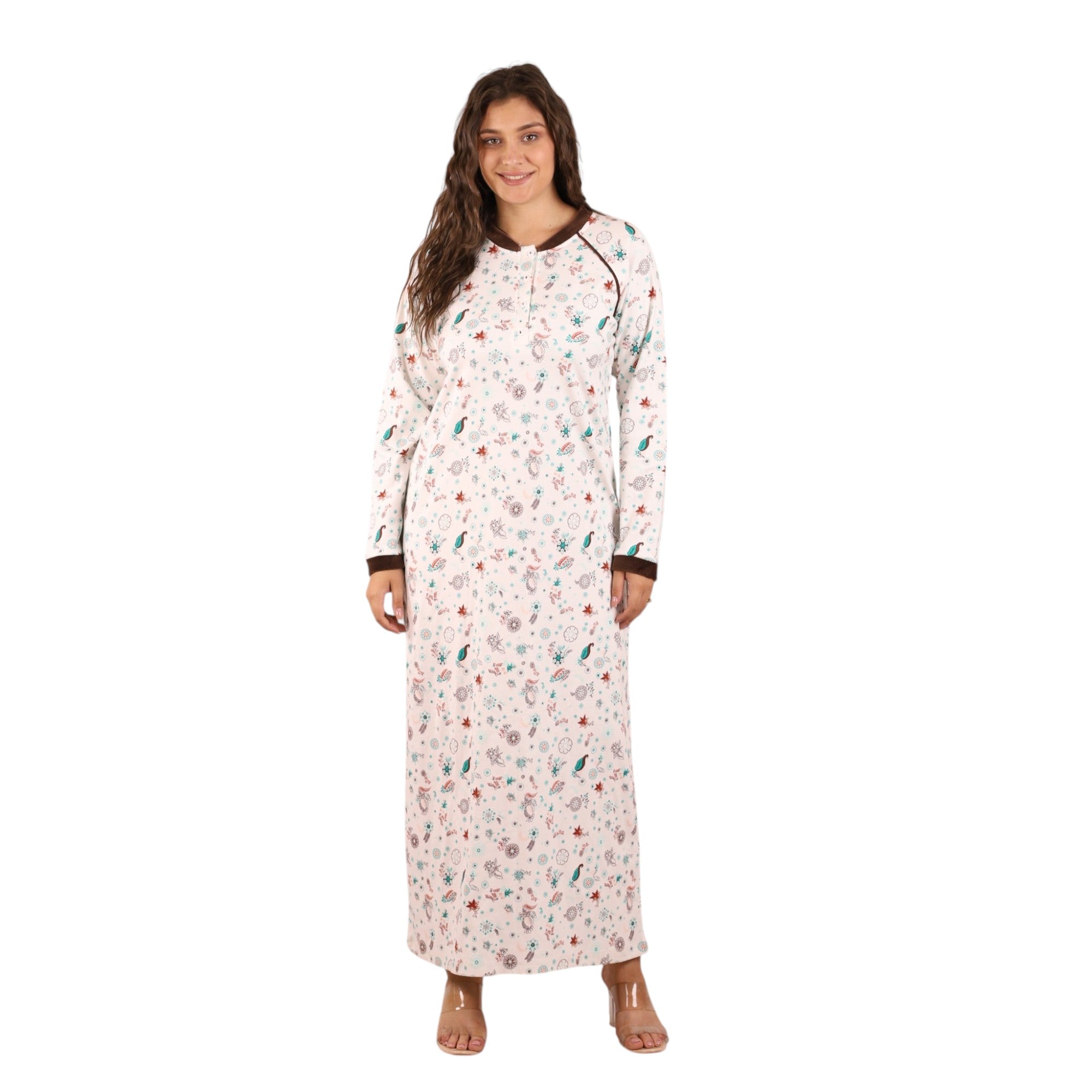 Elegant Printed Charm Nightgown | FW26