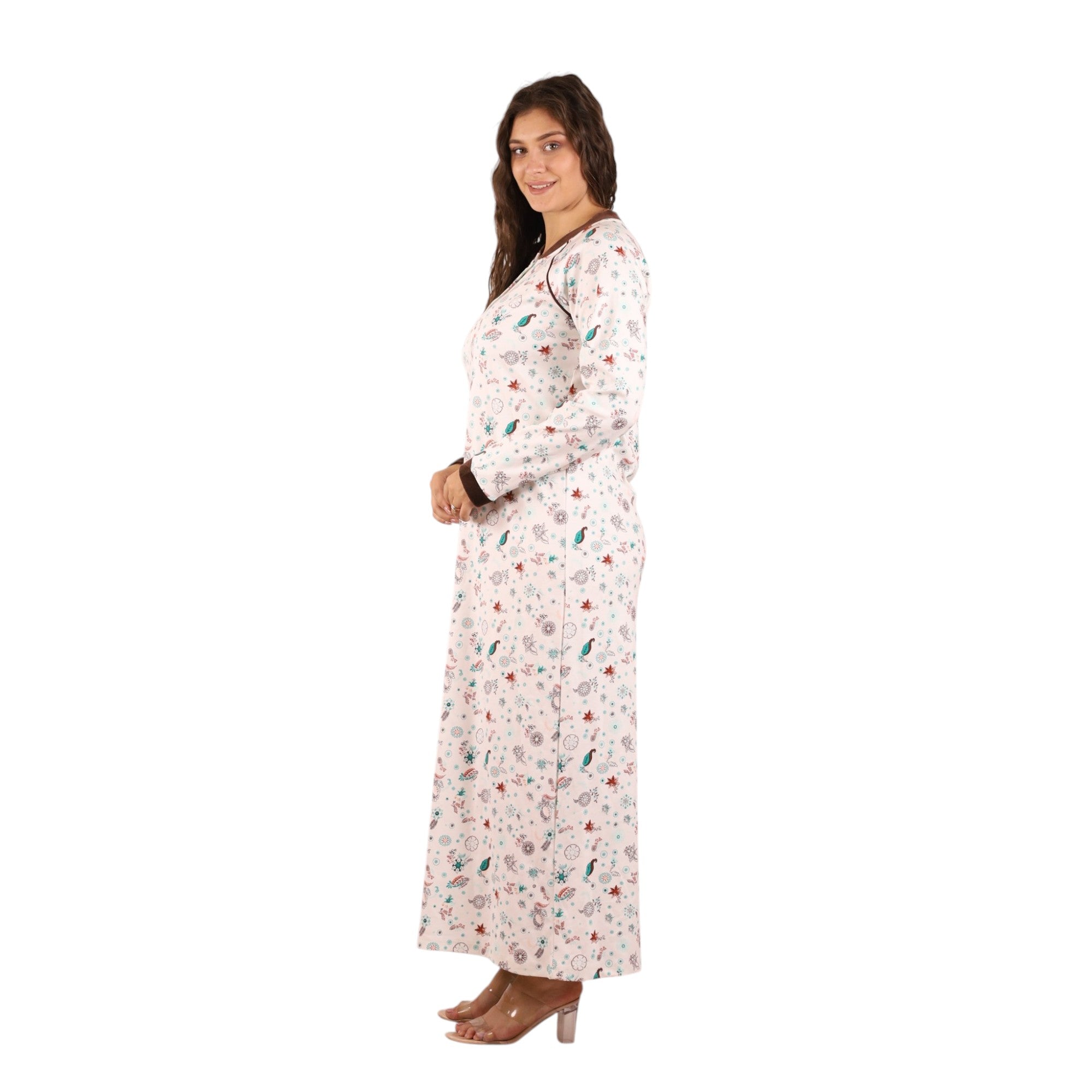 Elegant Printed Charm Nightgown | FW26
