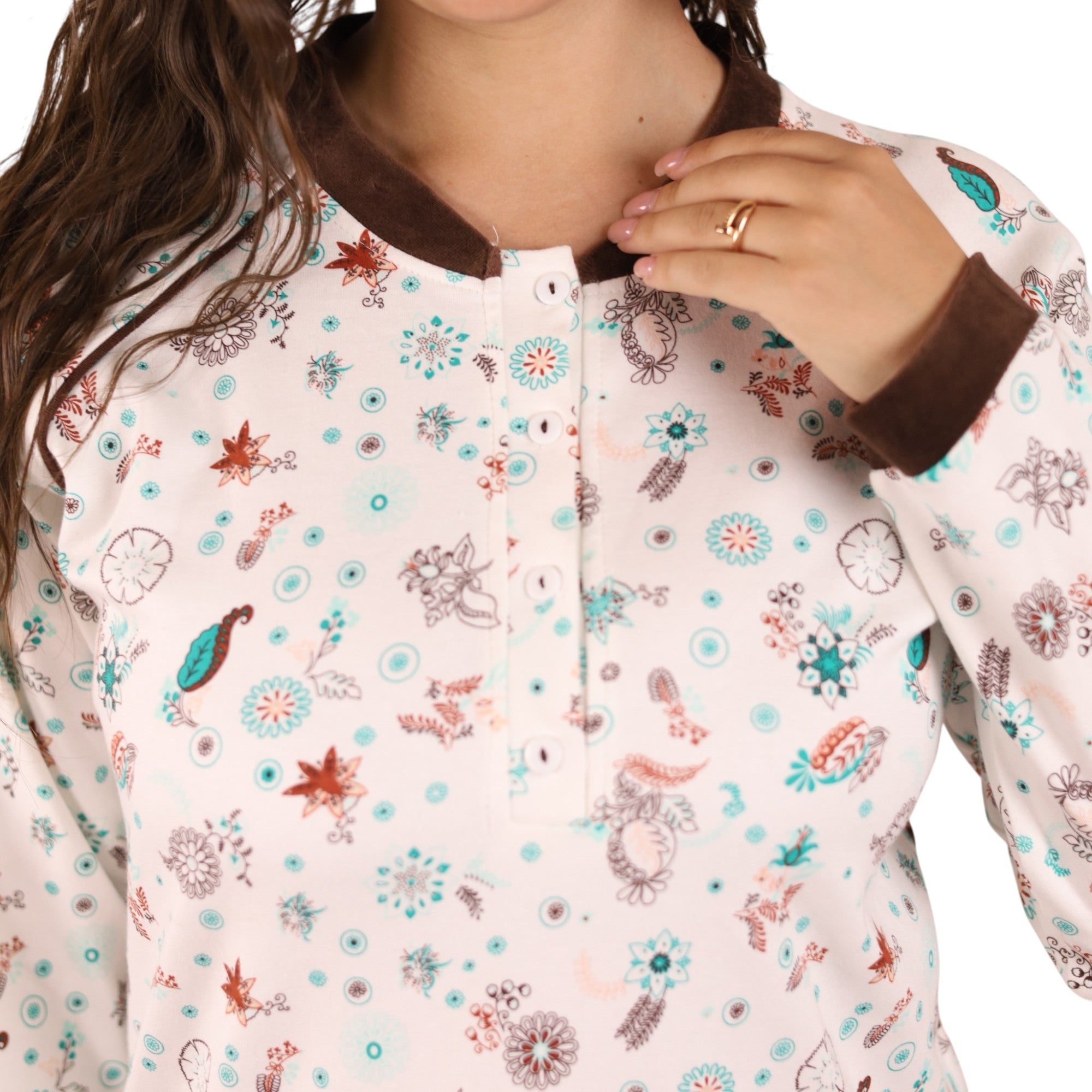 Elegant Printed Charm Nightgown | FW26