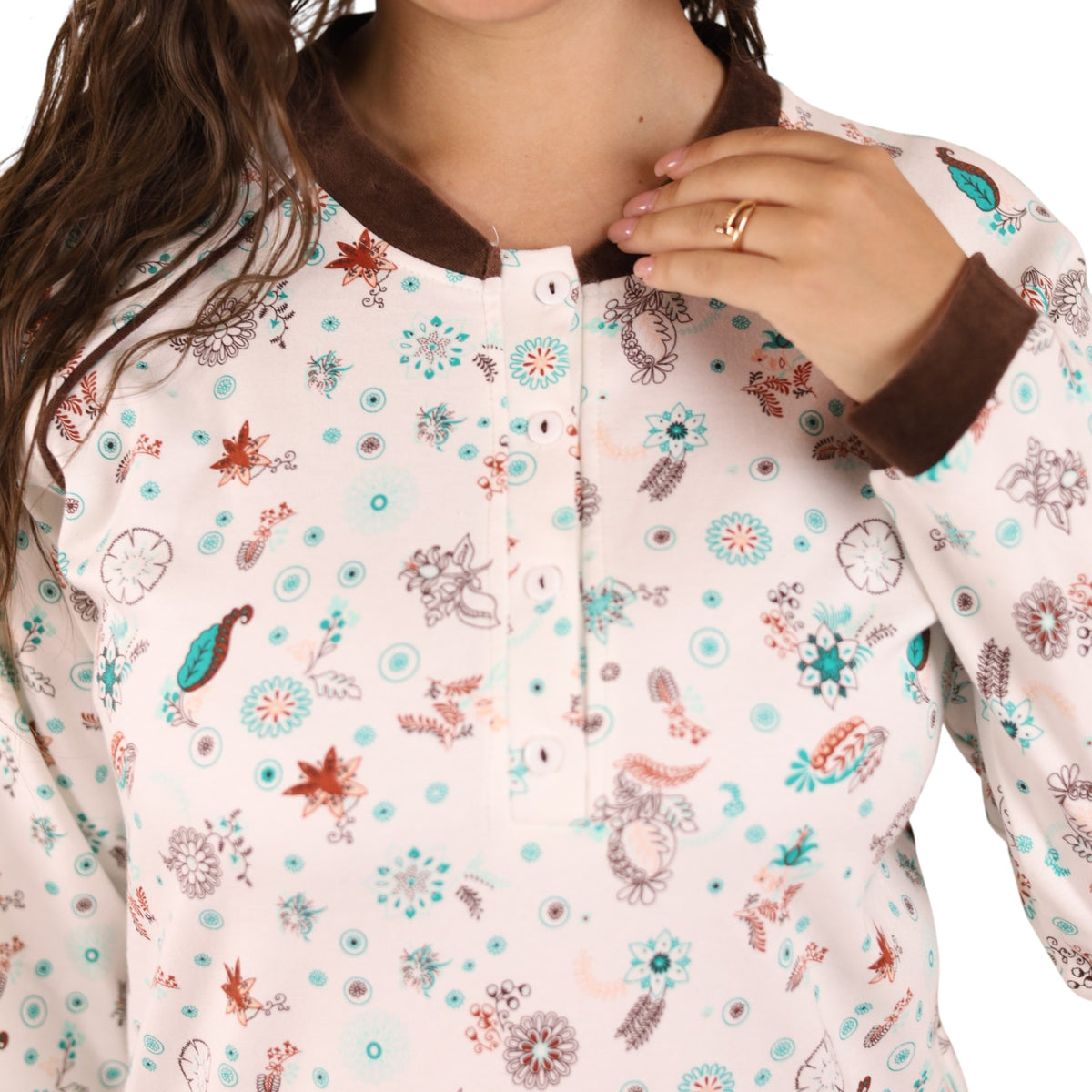 Elegant Printed Charm Nightgown | FW26
