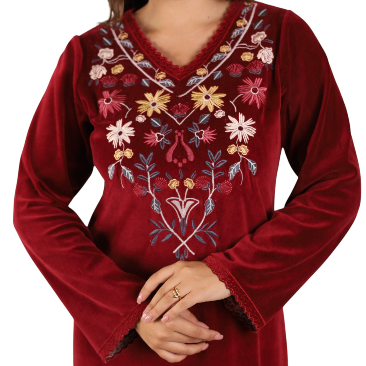 Raneem Floral Embroidered Abaya | FW26