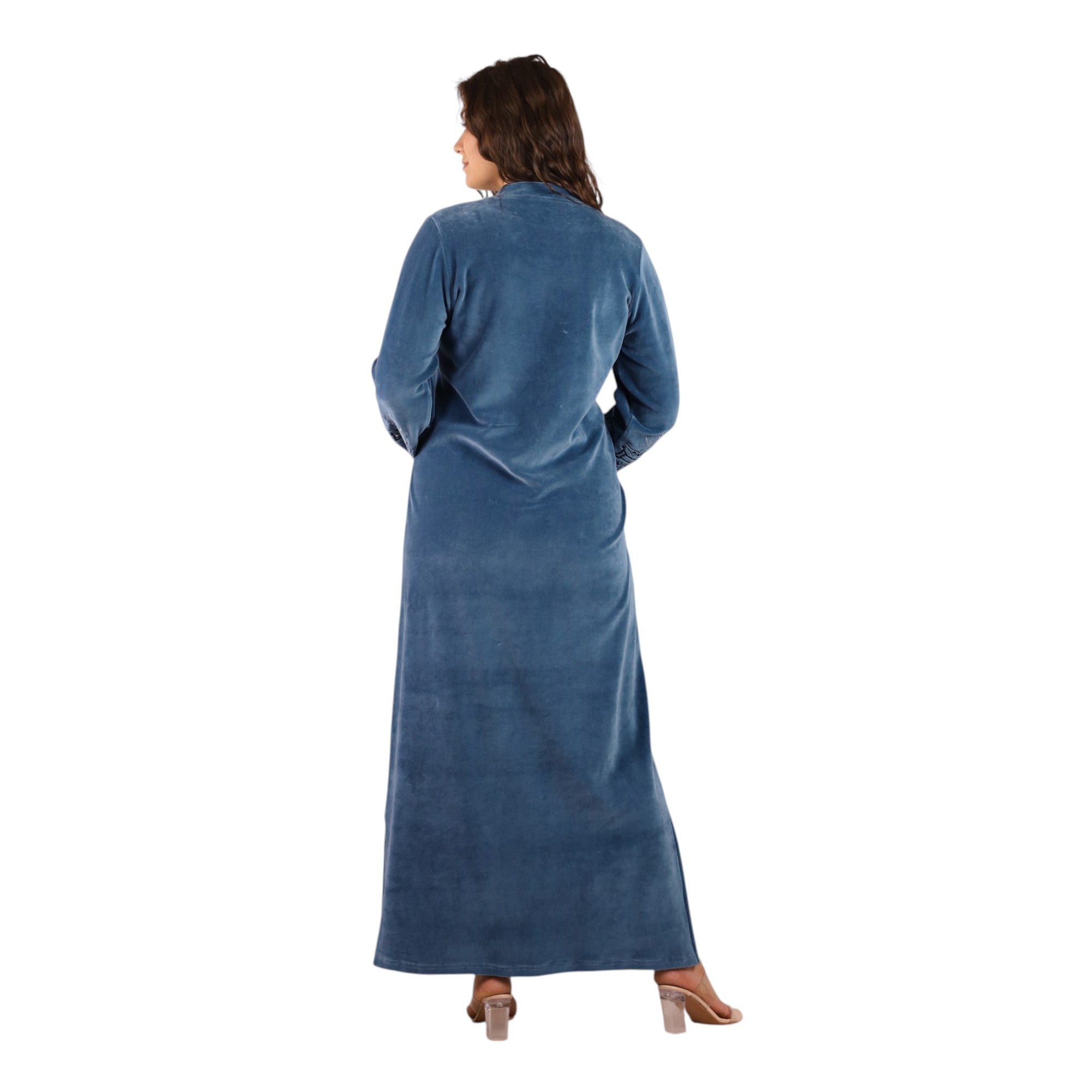 Ayla Embroidered Teal Abaya | FW26