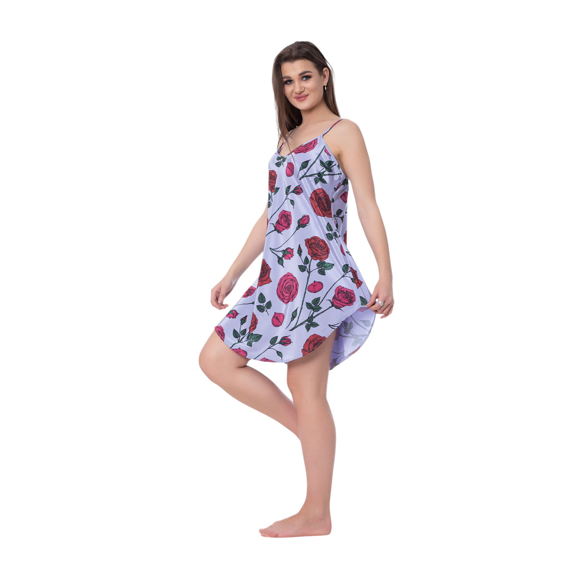 Floral Satin Cami Nightgown