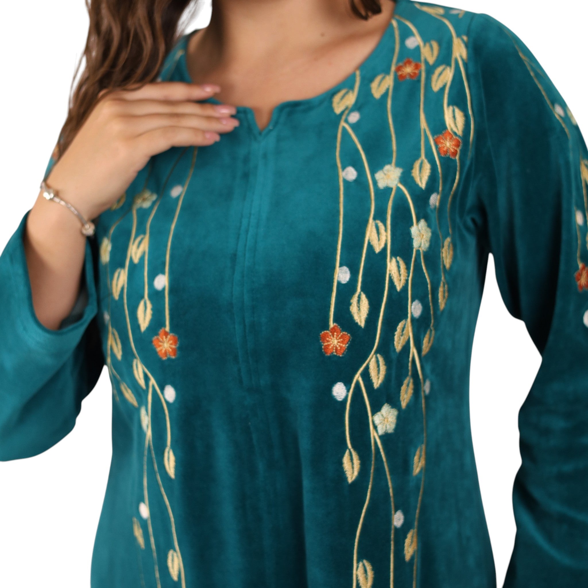 Leaf Embroidery Awraq Abaya | FW26