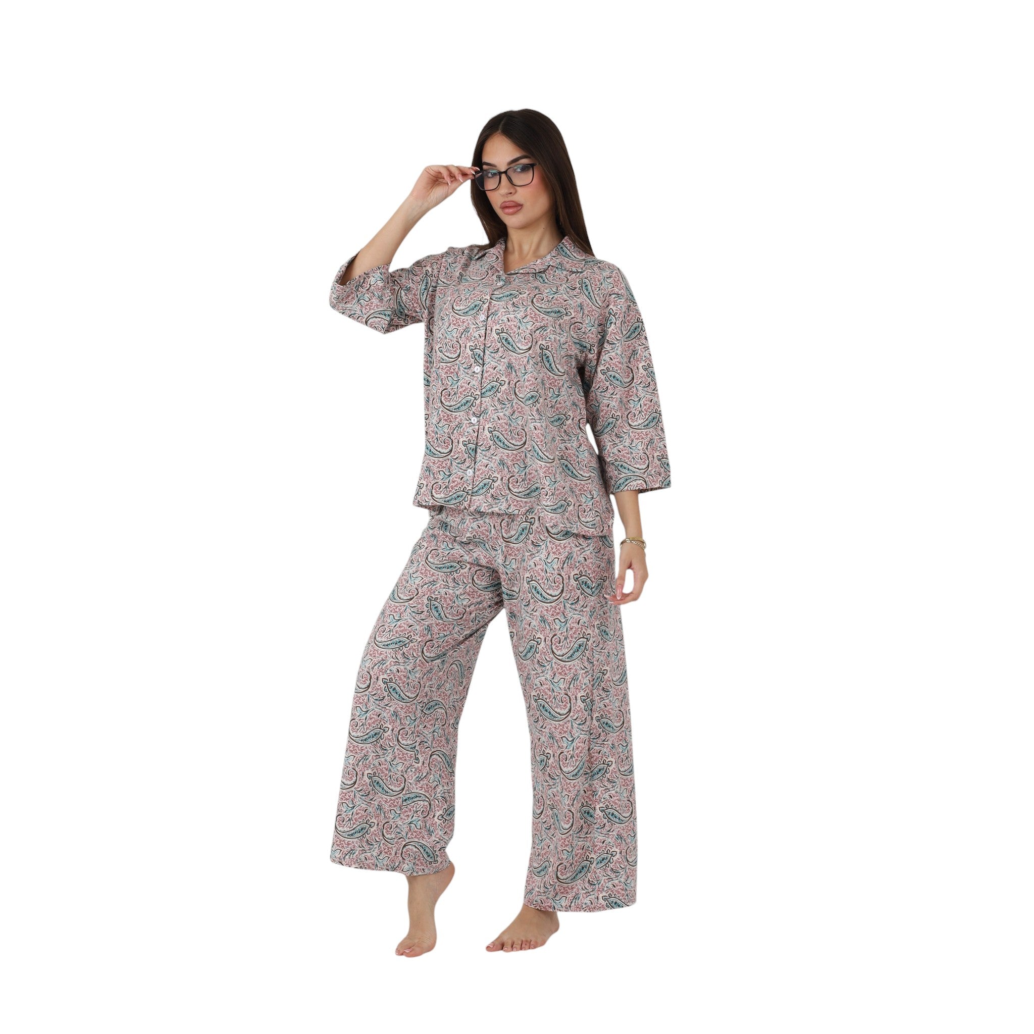 Classic Paisley Button-Up Pajama