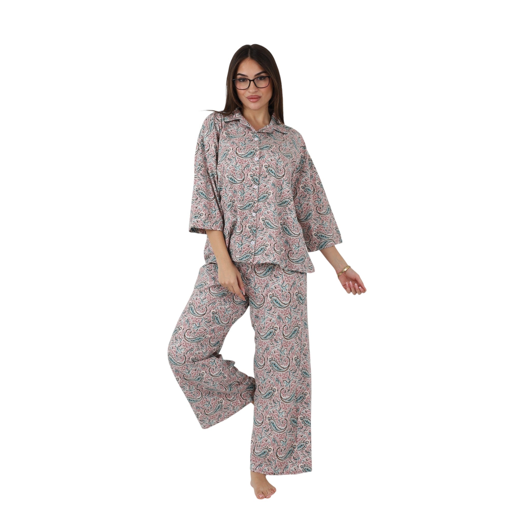 Classic Paisley Button-Up Pajama