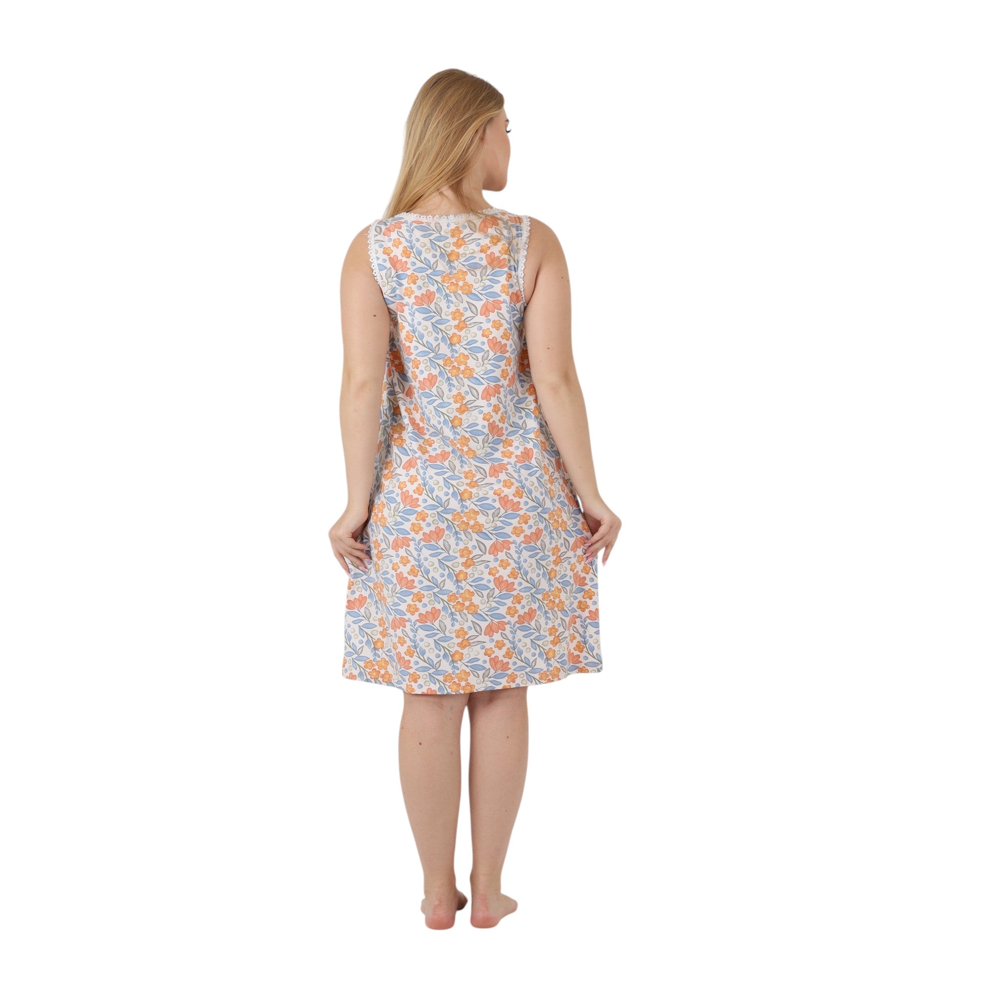 Floral Lace Trim Nightgown