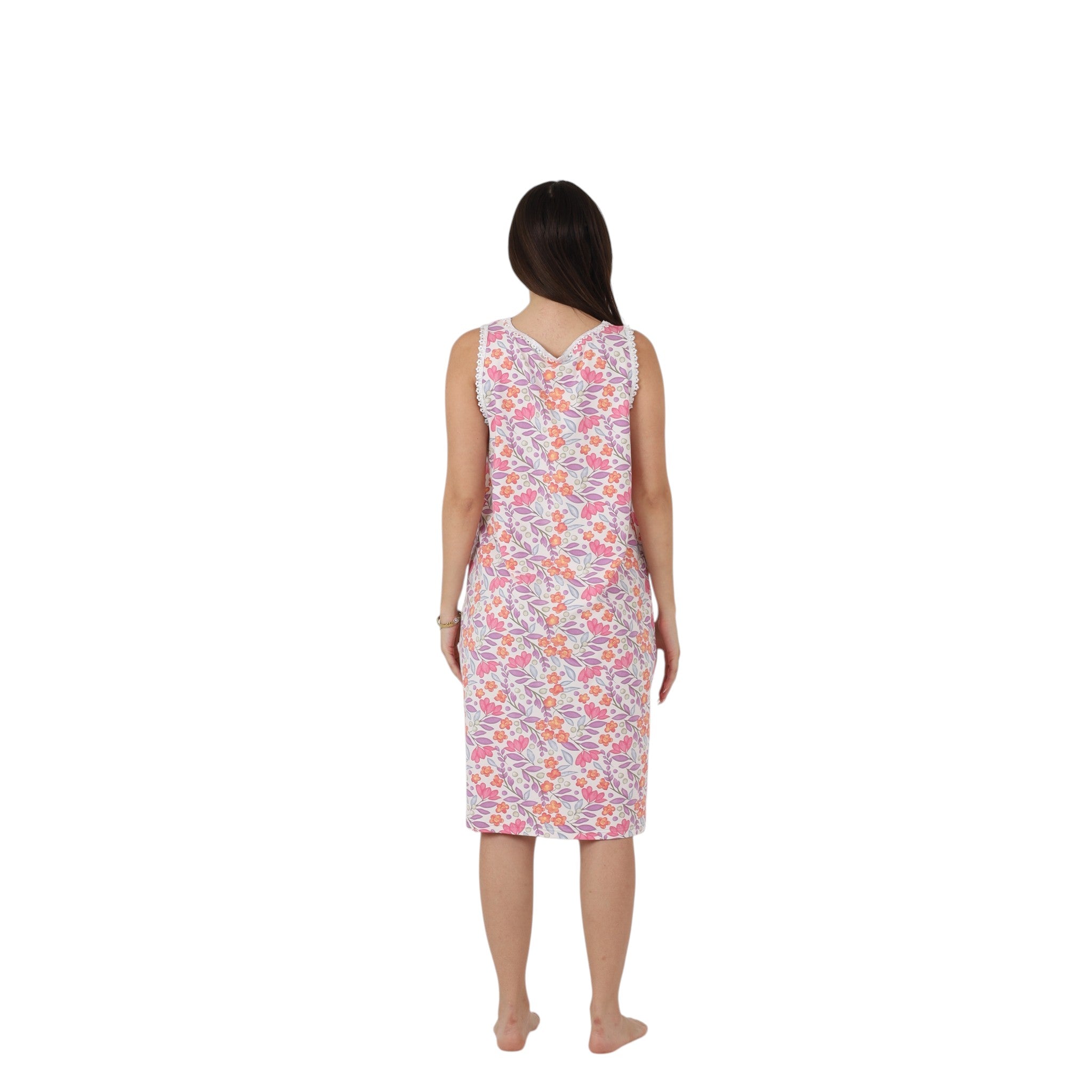 Floral Lace Trim Nightgown