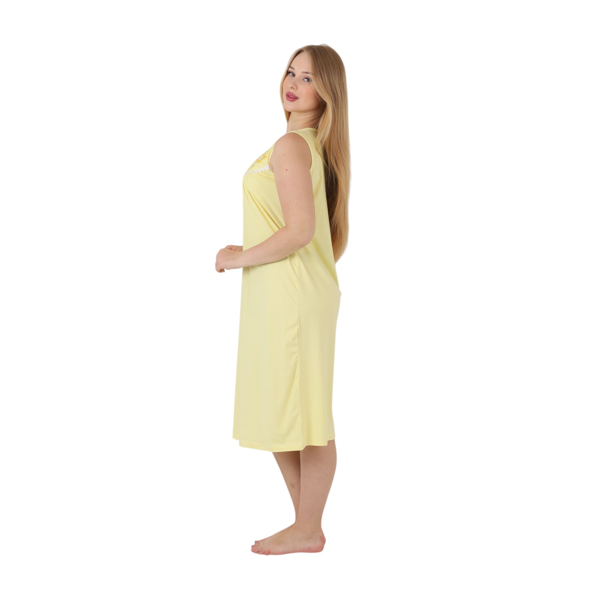 Floral Embroidered Lace Nightgown